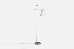 Donald Deskey, Lámpara de pie, acero cromado, tela, EE.UU., años 30