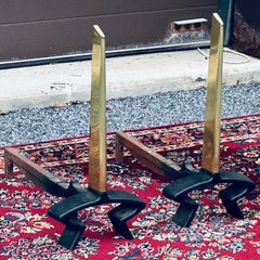 Donald Deskey per Bennetts Lama d'ottone e ferro - una coppia