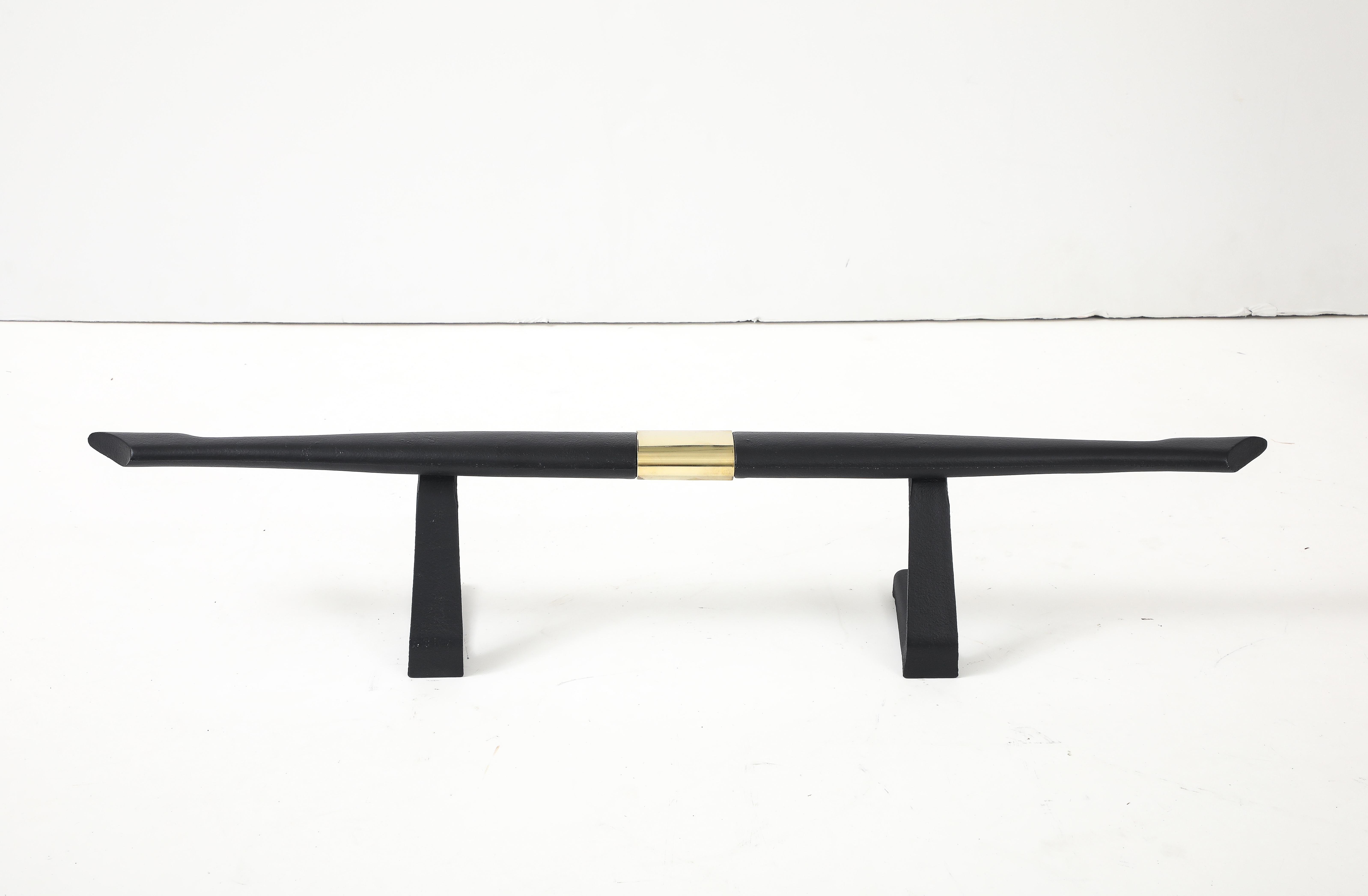 Donald Deskey For Bennett Complete Fireplace Set For Sale 8
