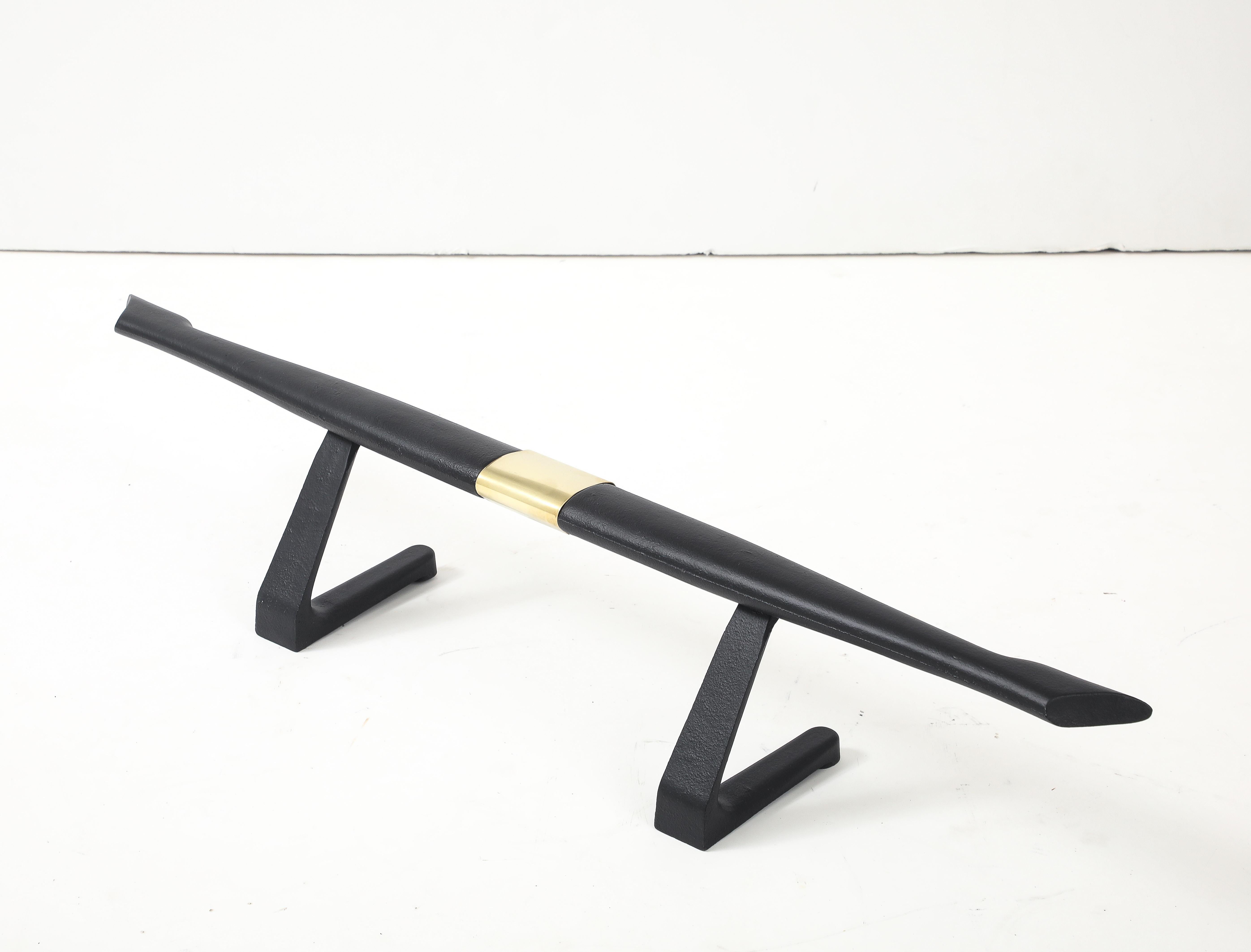 Donald Deskey For Bennett Complete Fireplace Set For Sale 10