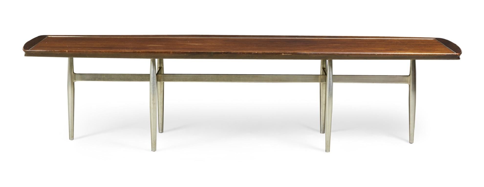 Donald Deskey for Charak Modern  Rosewood 'Surfboard' Cocktail / Coffee Table For Sale 5