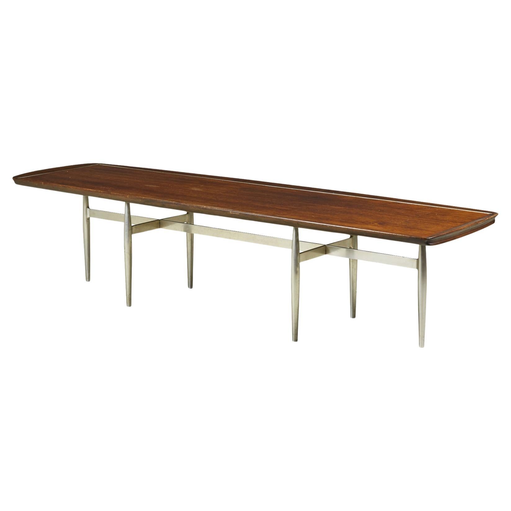 Donald Deskey for Charak Modern  Rosewood 'Surfboard' Cocktail / Coffee Table