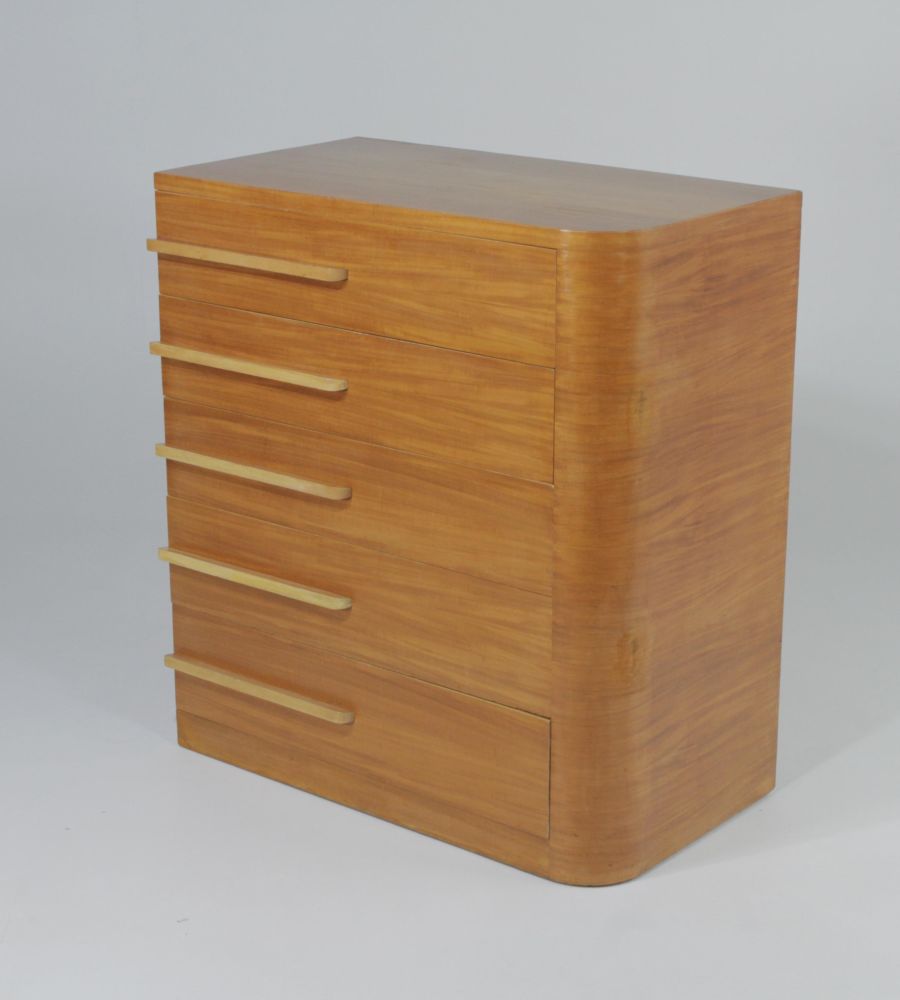 Lacquered Donald Deskey for Widdicomb Moderne Art Deco Asymmetrical Dresser Set