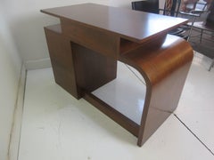 Donald Deskey for Widdicomb Walnut Asymmetrical Desk