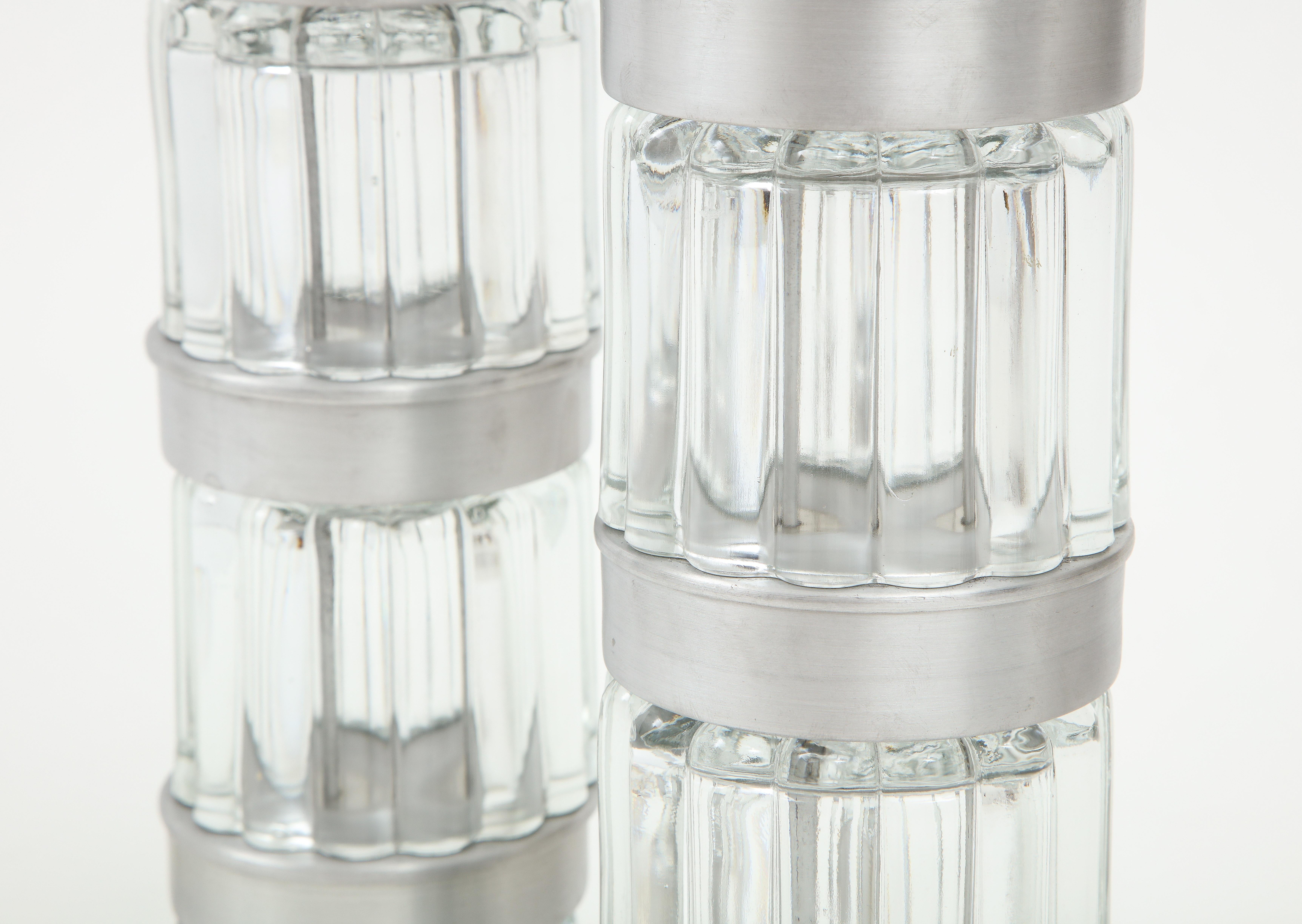 Donald Deskey Glass, Aluminum Lamps 2