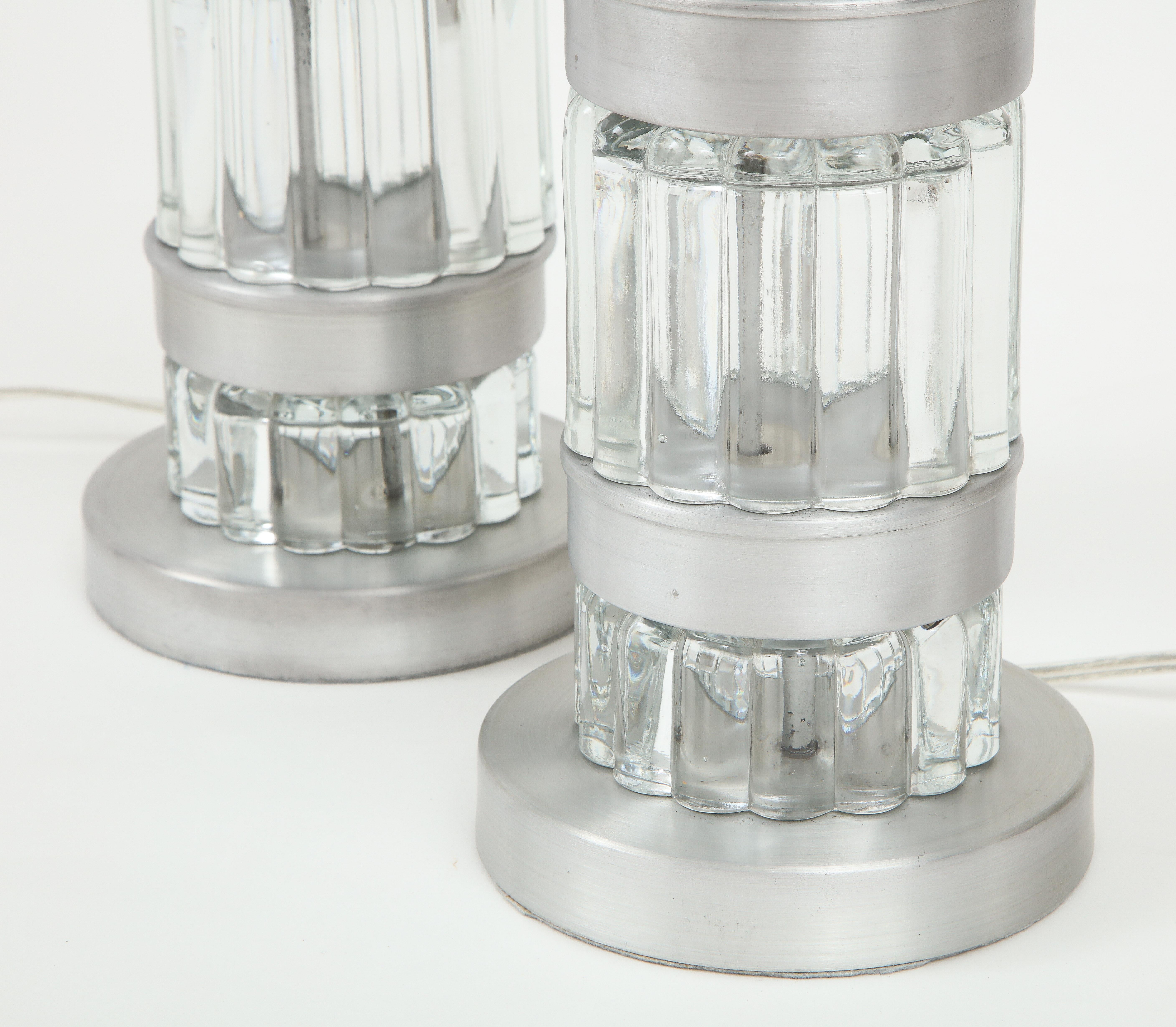 Donald Deskey Glass, Aluminum Lamps 3