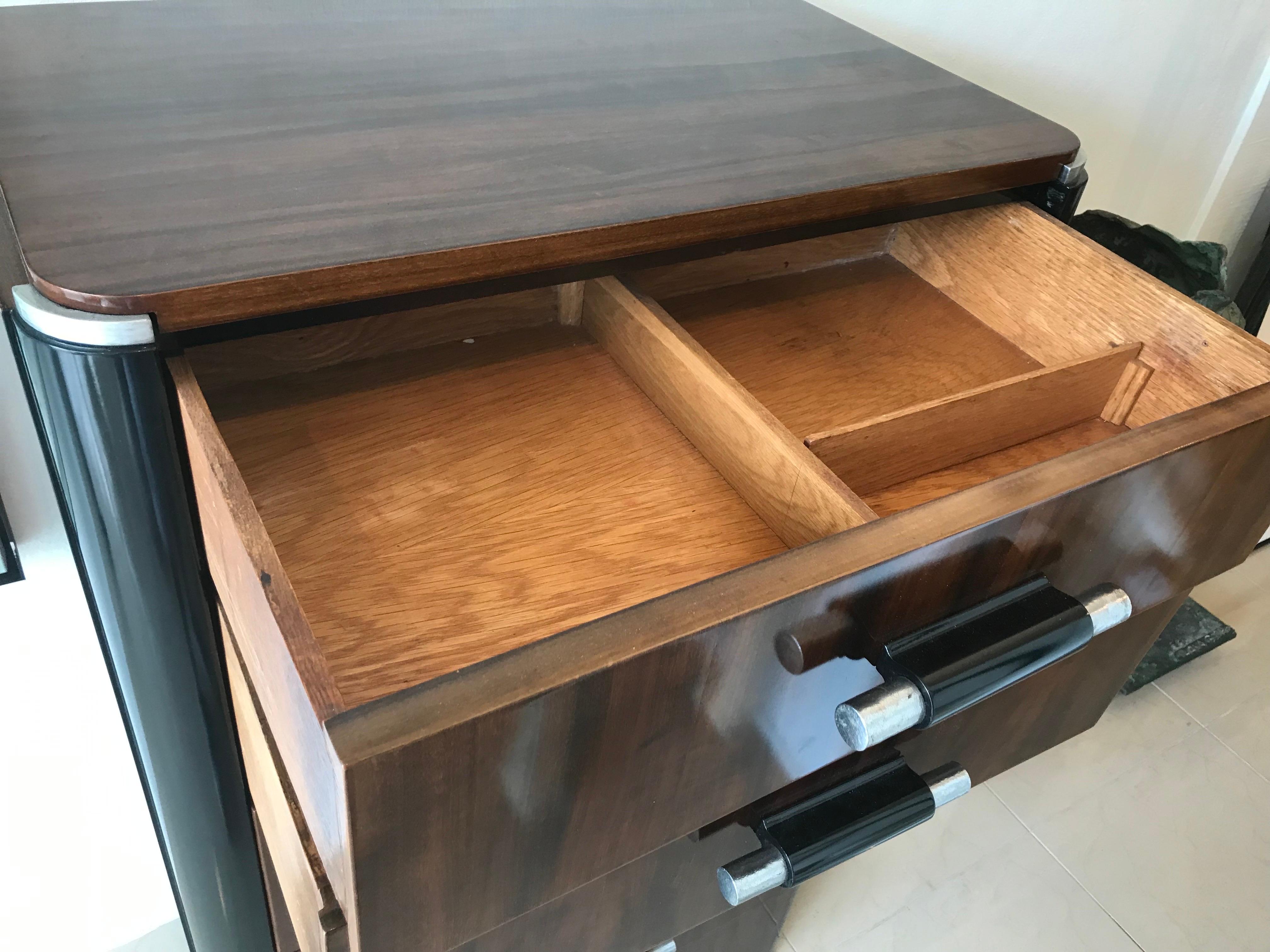Wood Donald Deskey High Chest For Sale