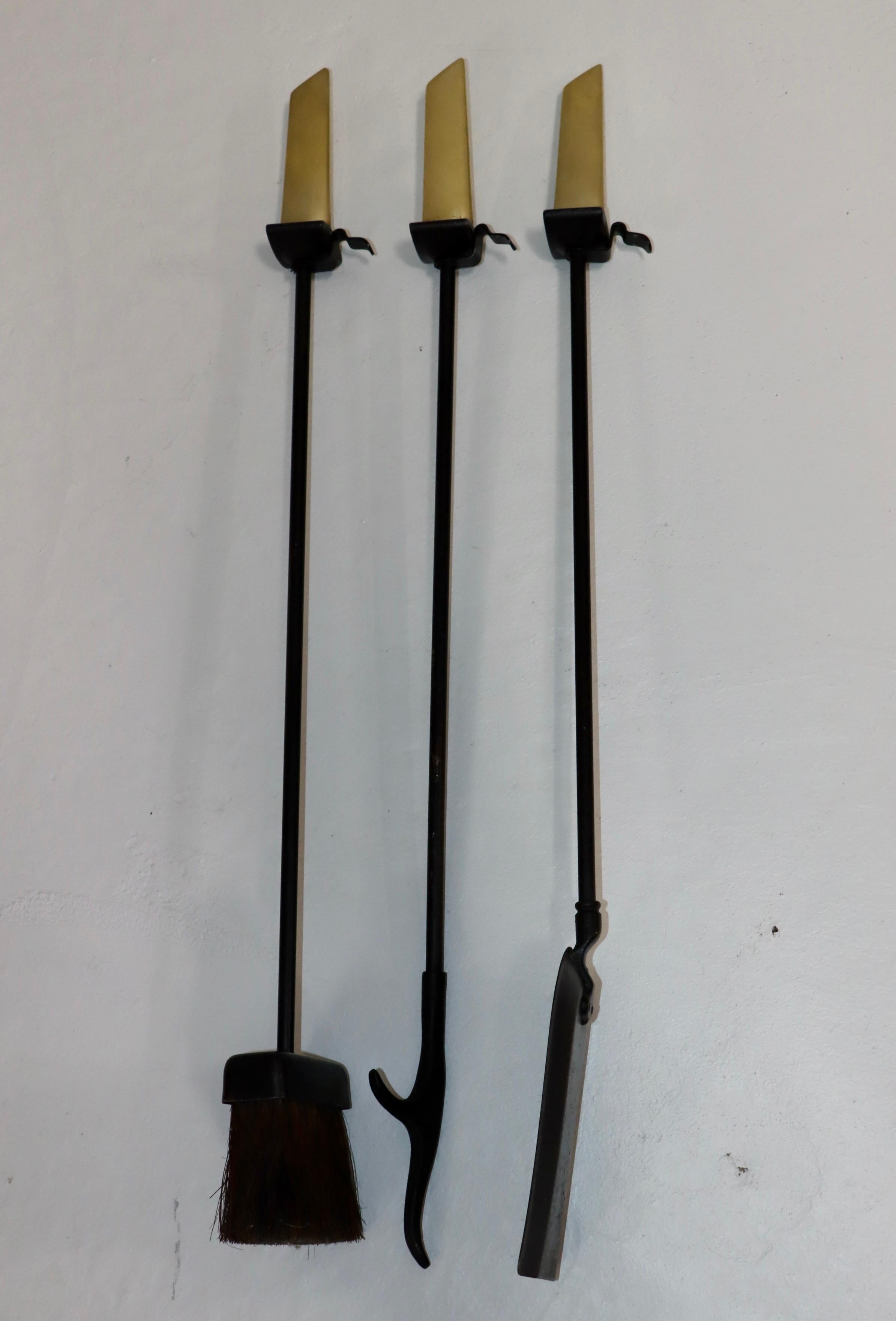 Donald Deskey Mid-Century Modern Fireplace Tools For Sale 7