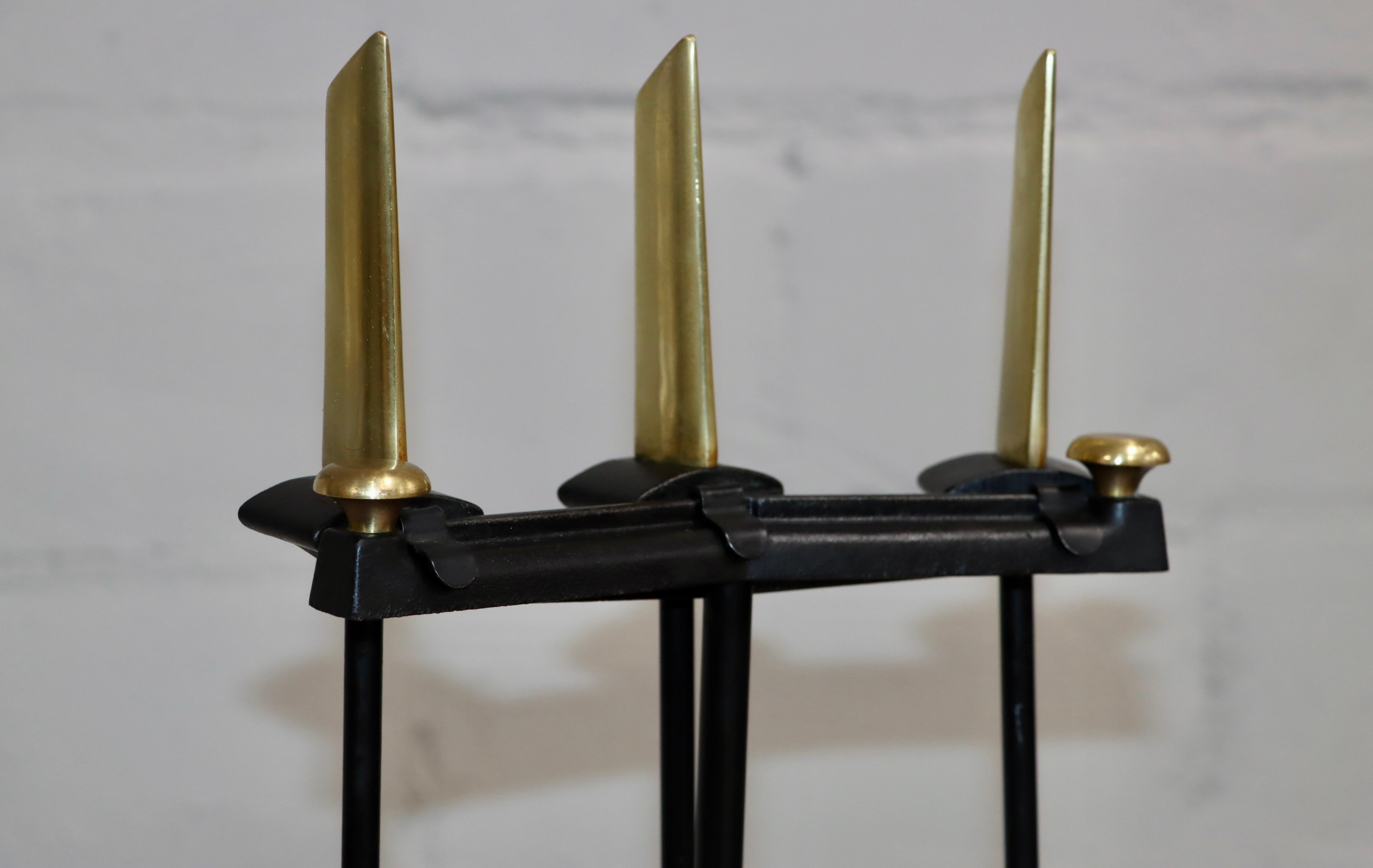 Donald Deskey Mid-Century Modern Fireplace Tools For Sale 3