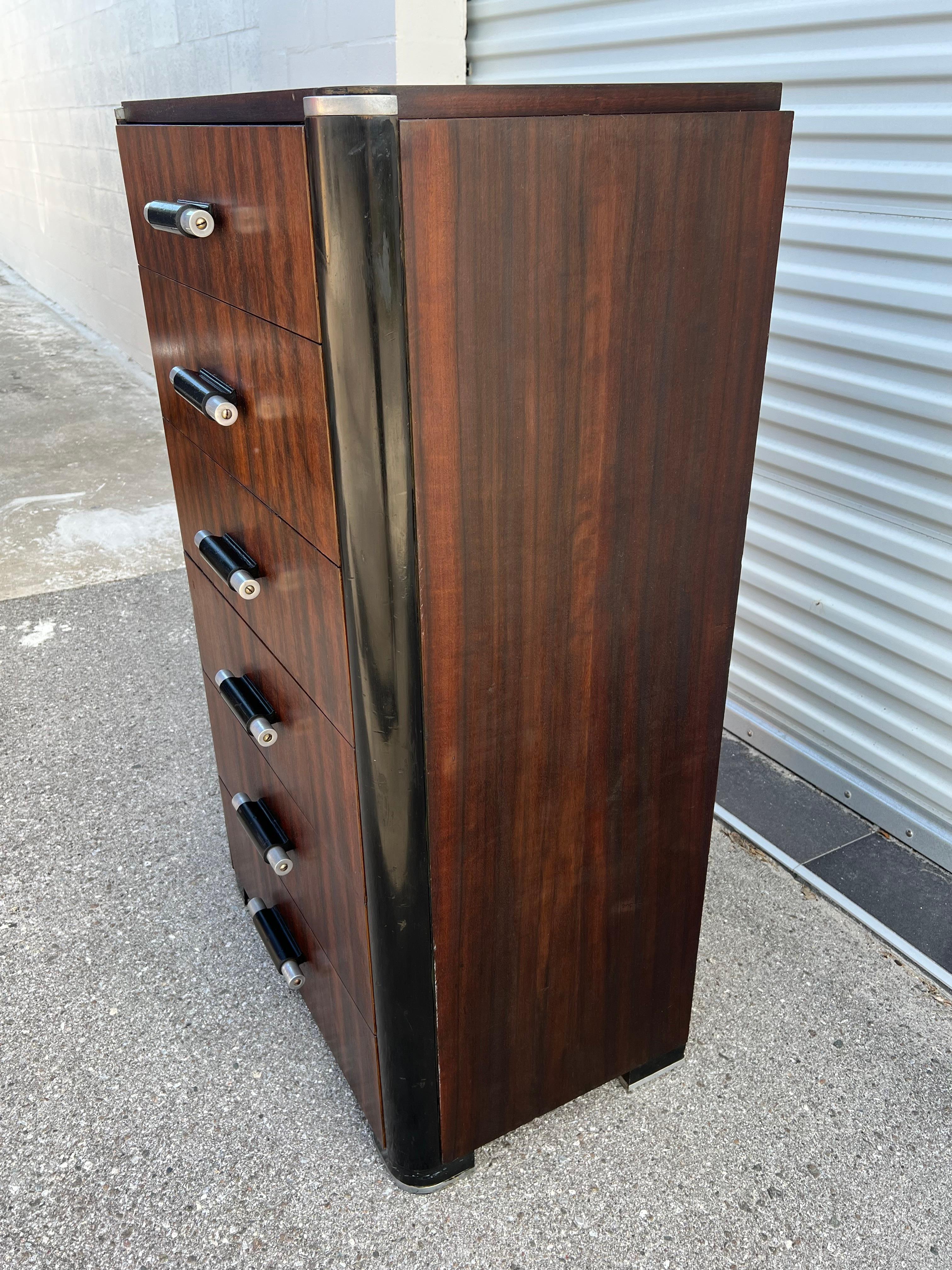 Donald Deskey Six Drawer Chest ca' 1930's For Sale 9