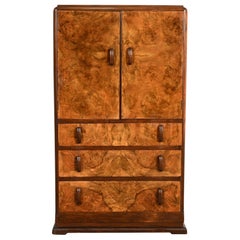 Cassettiera da uomo in legno di radica in stile Art Déco di Donald Deskey, anni '30 circa