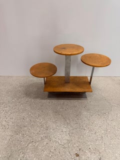 Donald Deskey Style Art deco Burl wood side table