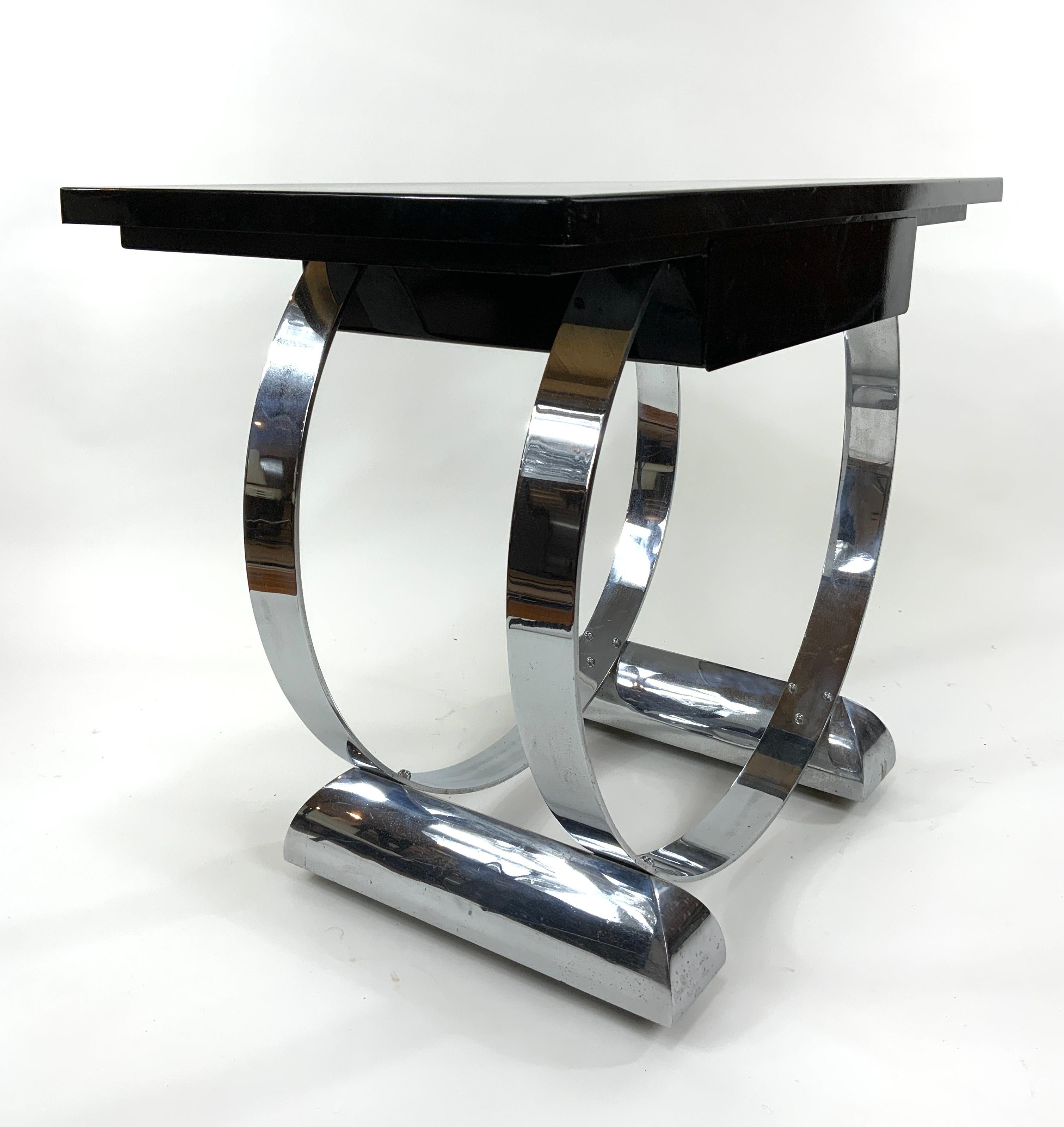 Mid-20th Century Donald Deskey Style Modernist Art Deco Console Table For Sale