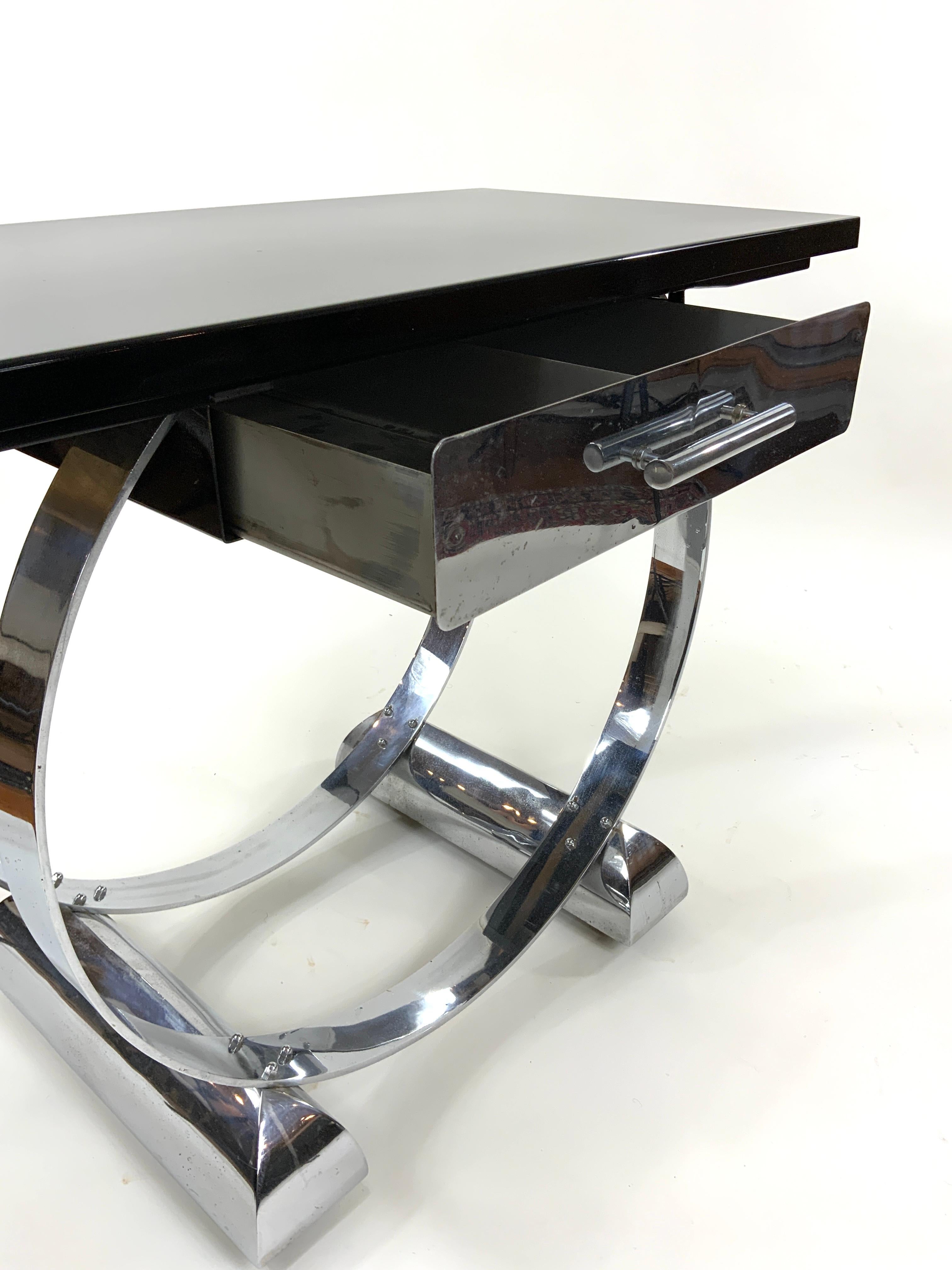 Donald Deskey Style Modernist Art Deco Console Table For Sale 3