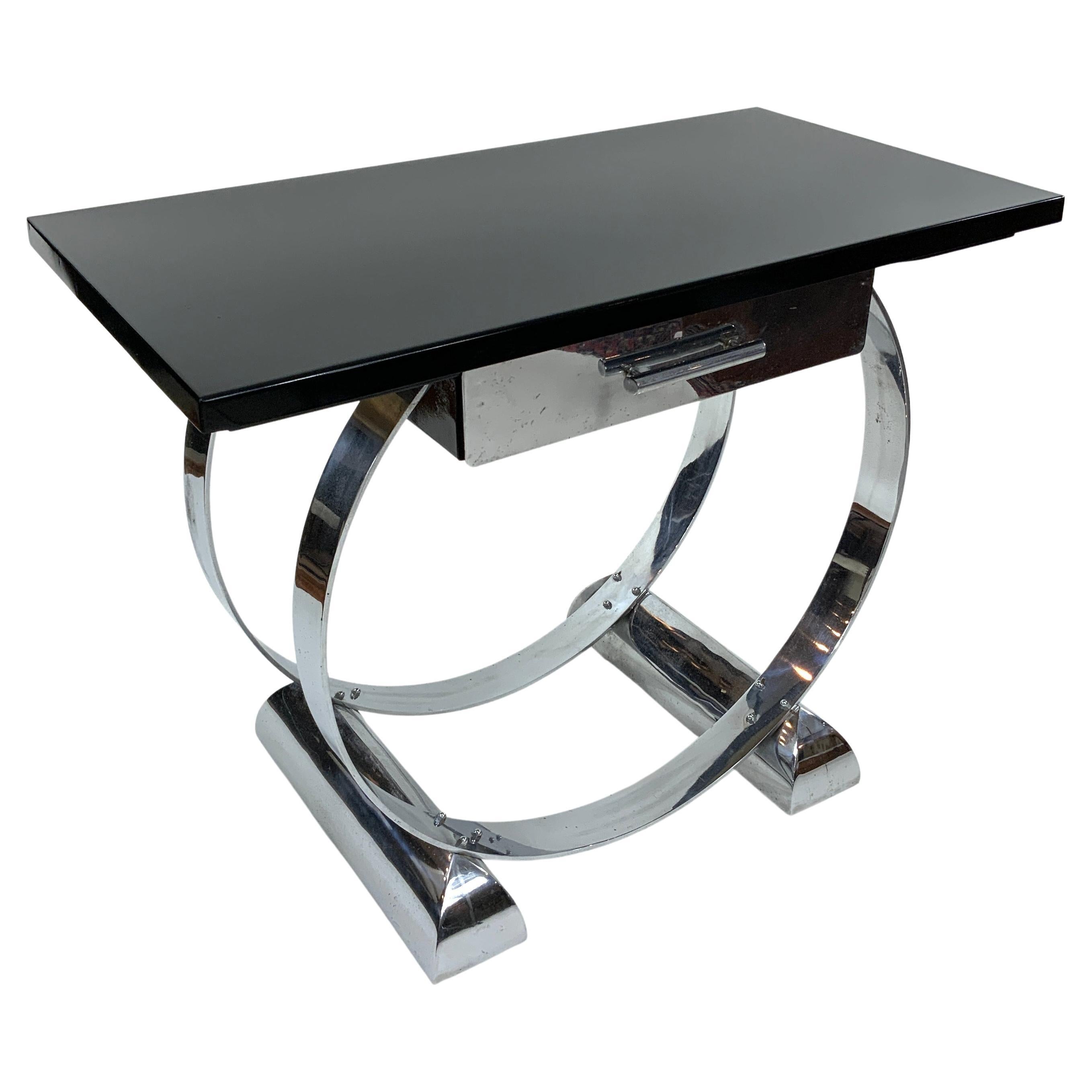 Donald Deskey Style Modernist Art Deco Console Table For Sale