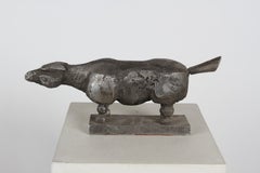 Donald Drum Style MCM 1960s Cast Aluminum Brutalist Exotic Wild Beast Sculpture