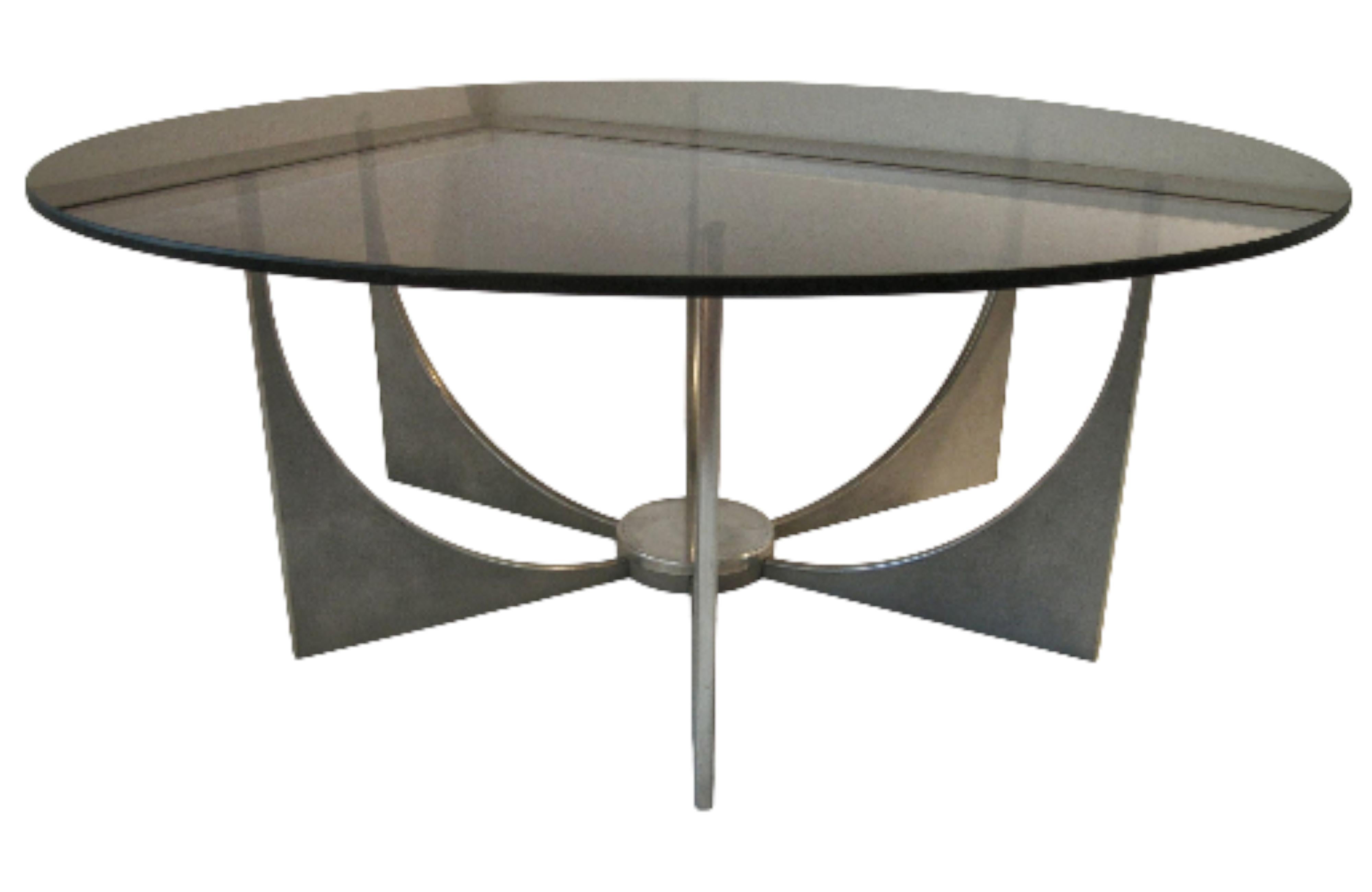 Mid-Century Modern Table basse en aluminium Donald Drumm datant d'environ 1970 en vente
