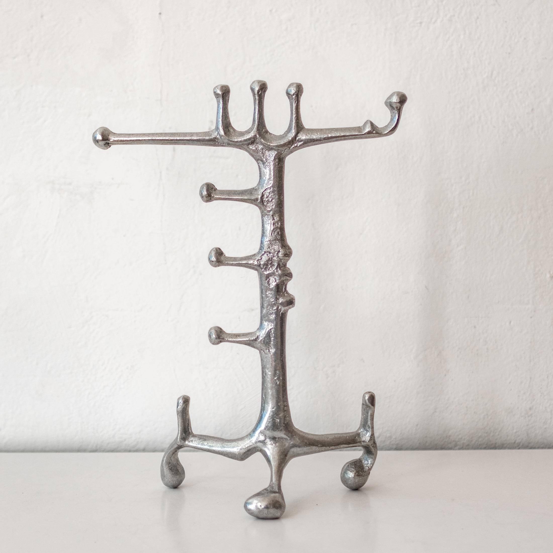 American Donald Drumm Aluminum Sculpture Jewelry Stand For Sale