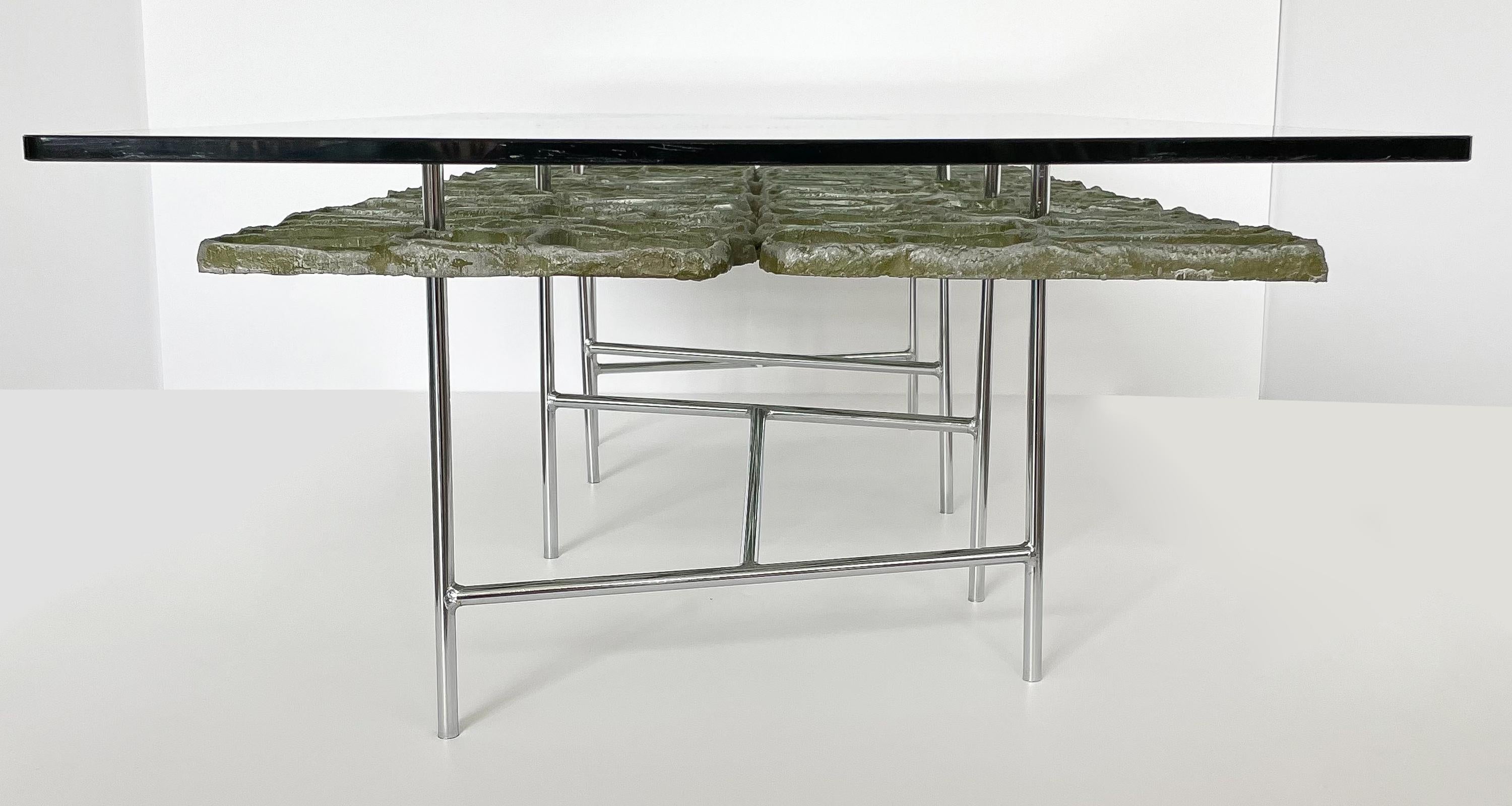 Donald Drumm Brutalist Cast Aluminum Coffee Table 5