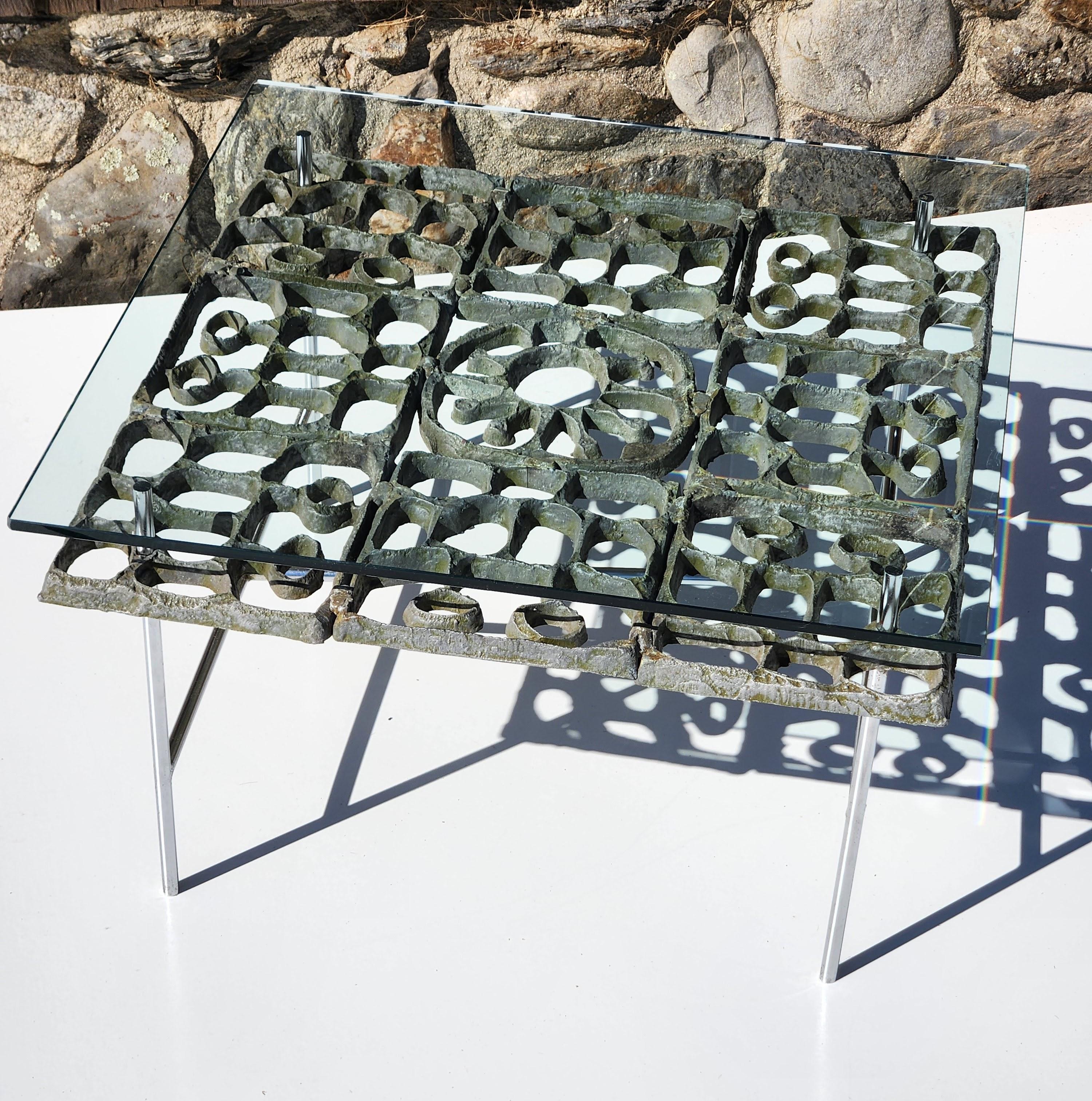 Donald Drumm, Couchtisch aus Aluminiumguss für Galerie, 10 1960er Jahre im Angebot 5