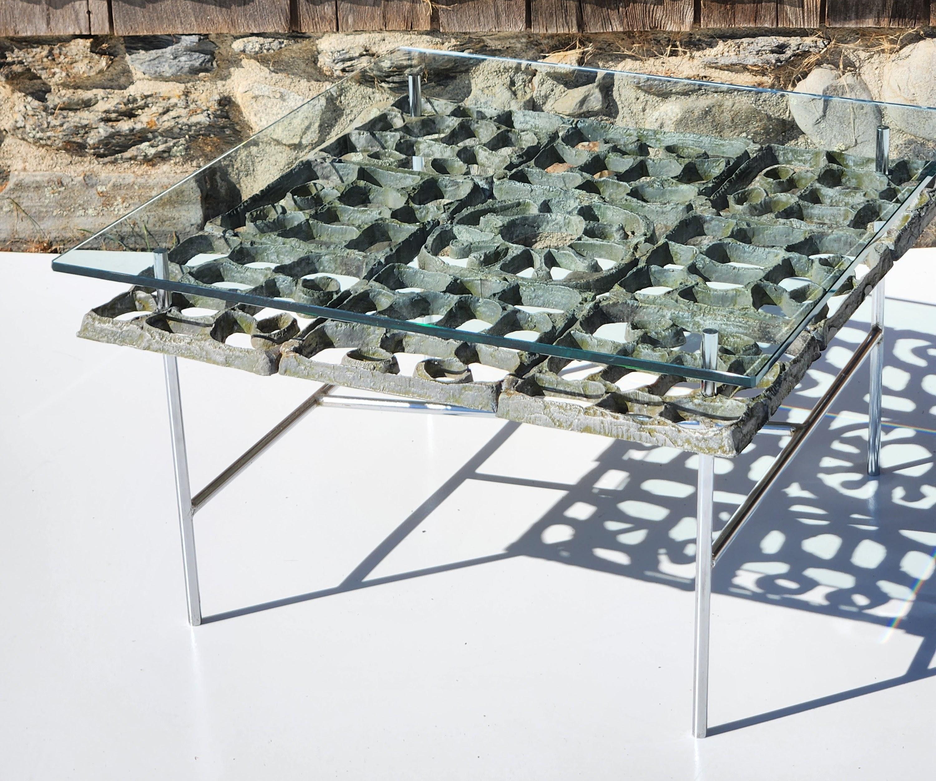 Donald Drumm, Couchtisch aus Aluminiumguss für Galerie, 10 1960er Jahre im Angebot 6