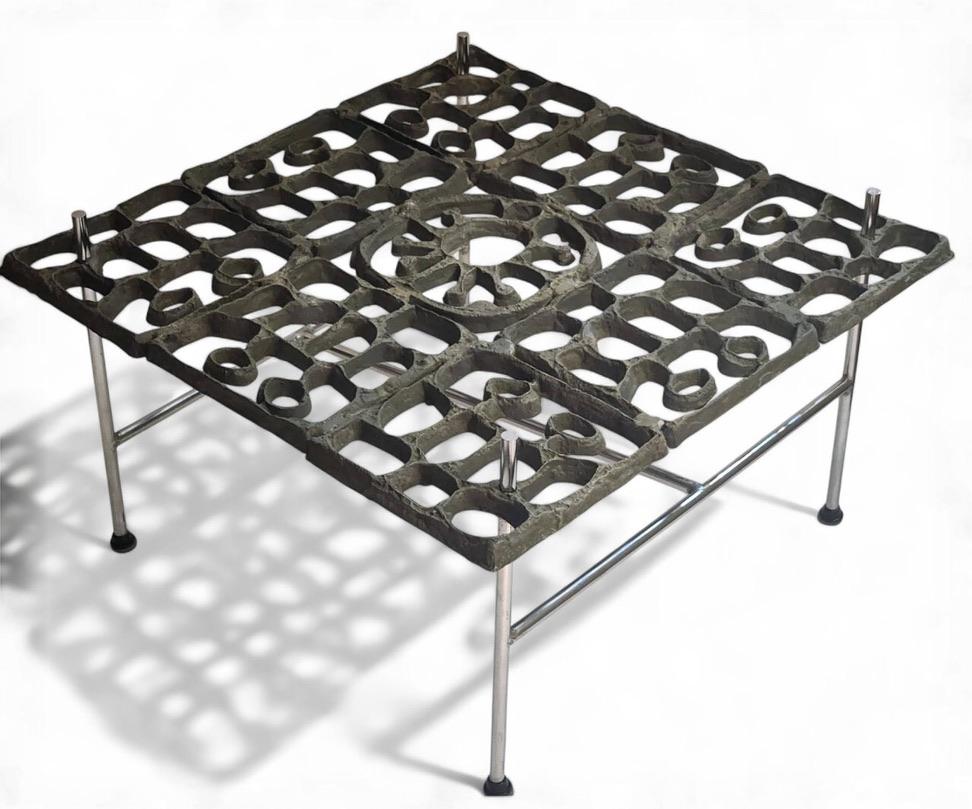 Donald Drumm, Couchtisch aus Aluminiumguss für Galerie, 10 1960er Jahre (amerikanisch) im Angebot