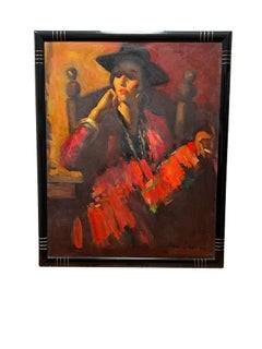 Mujer española Óleo sobre lienzo de Donald Schreves