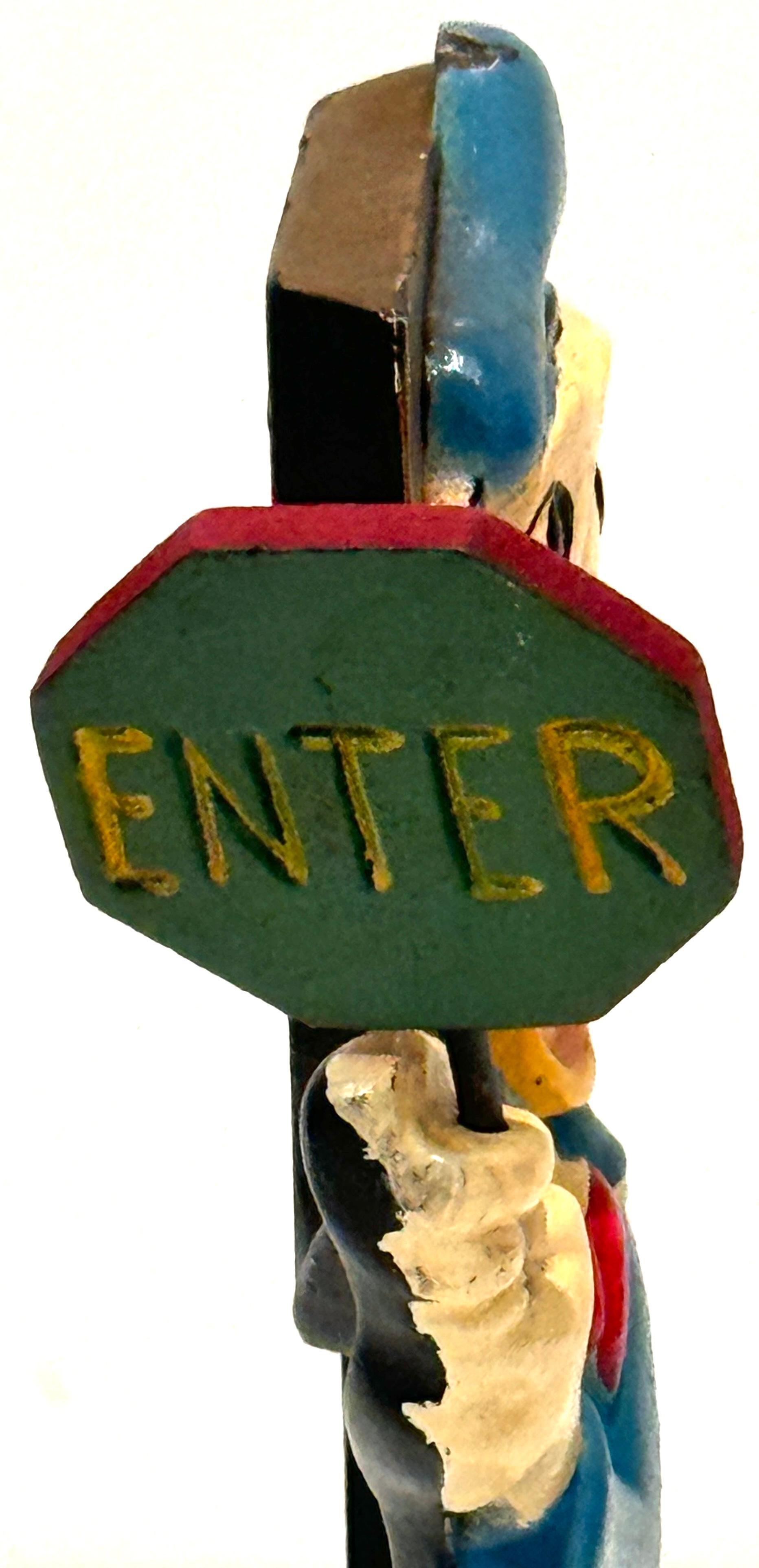 Tope de puerta de hierro fundido del Pato Donald de Walt Disney Productions, 1971 Hierro en venta