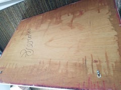 Abstract Rose, Abstract Expressionist Sand Fresco on Panel by Donald Gerola