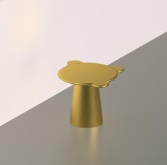 Contemporary Coffee Table Gold Donald Wood by Chapel Petrassi