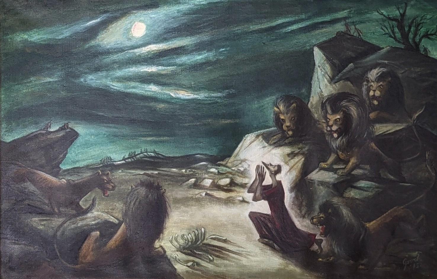 Daniel, 1945 Óleo sobre lienzo de Donald Gooch en venta 1