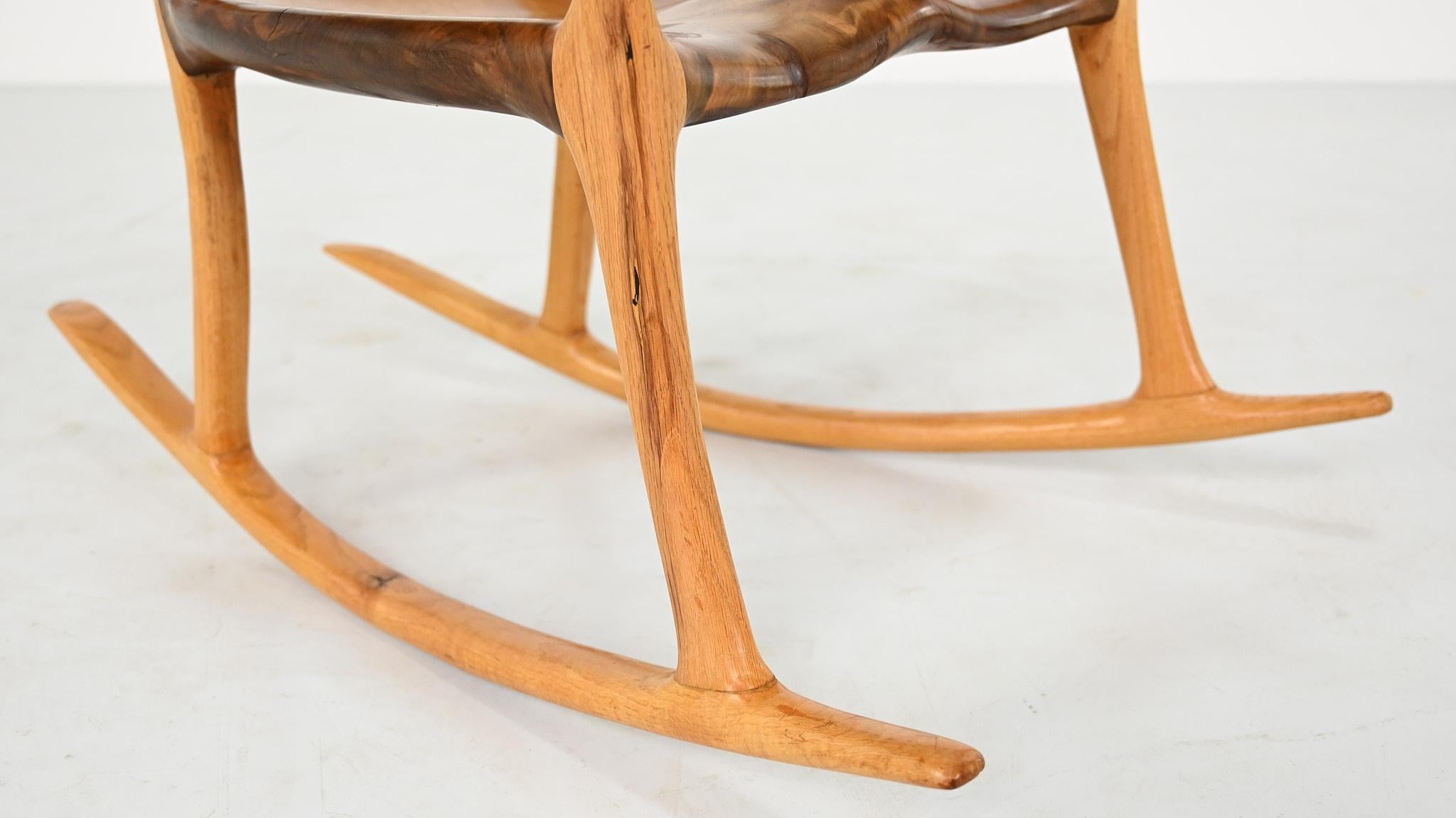 Donald Gordon Rocking Chair Kauri Wood Oak Sam Maloof New Zealand  For Sale 6