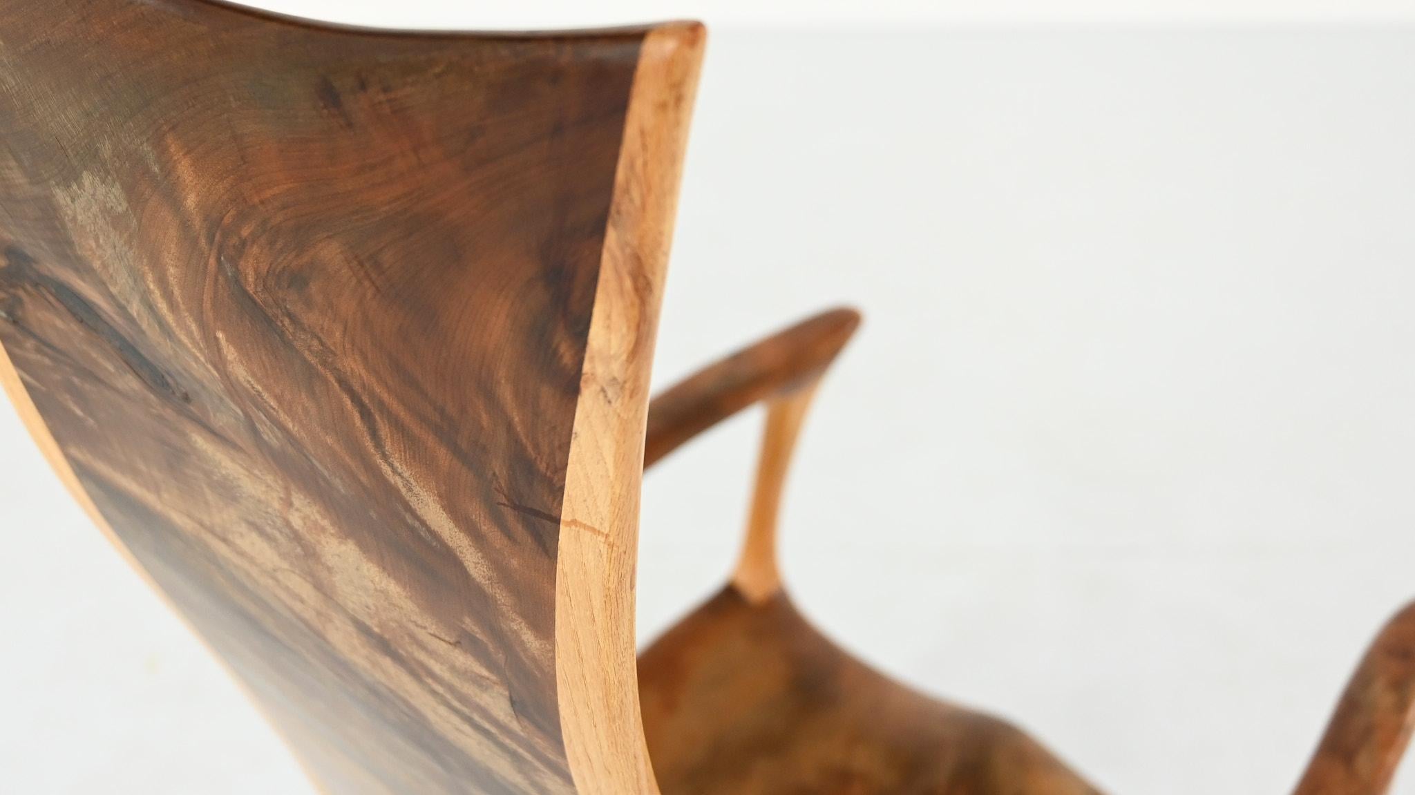 Donald Gordon Rocking Chair Kauri Wood Oak Sam Maloof New Zealand  For Sale 8