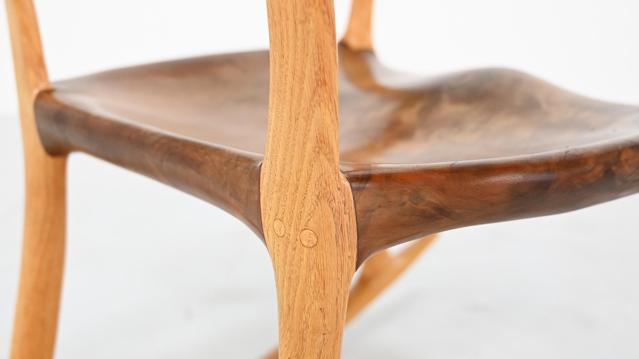 Donald Gordon Rocking Chair Kauri Wood Oak Sam Maloof New Zealand  For Sale 9