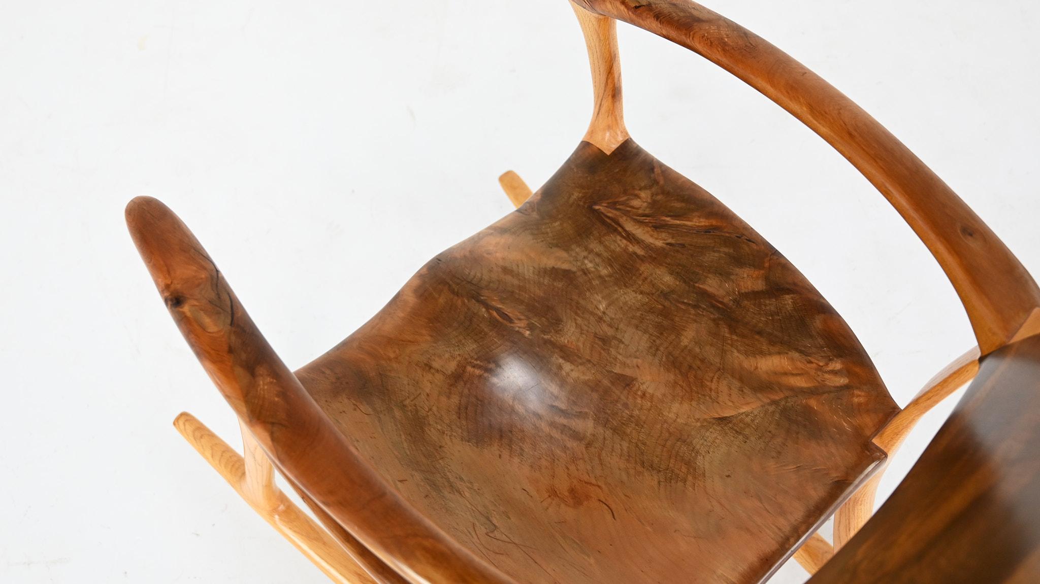 Donald Gordon Rocking Chair Kauri Wood Oak Sam Maloof New Zealand  For Sale 11