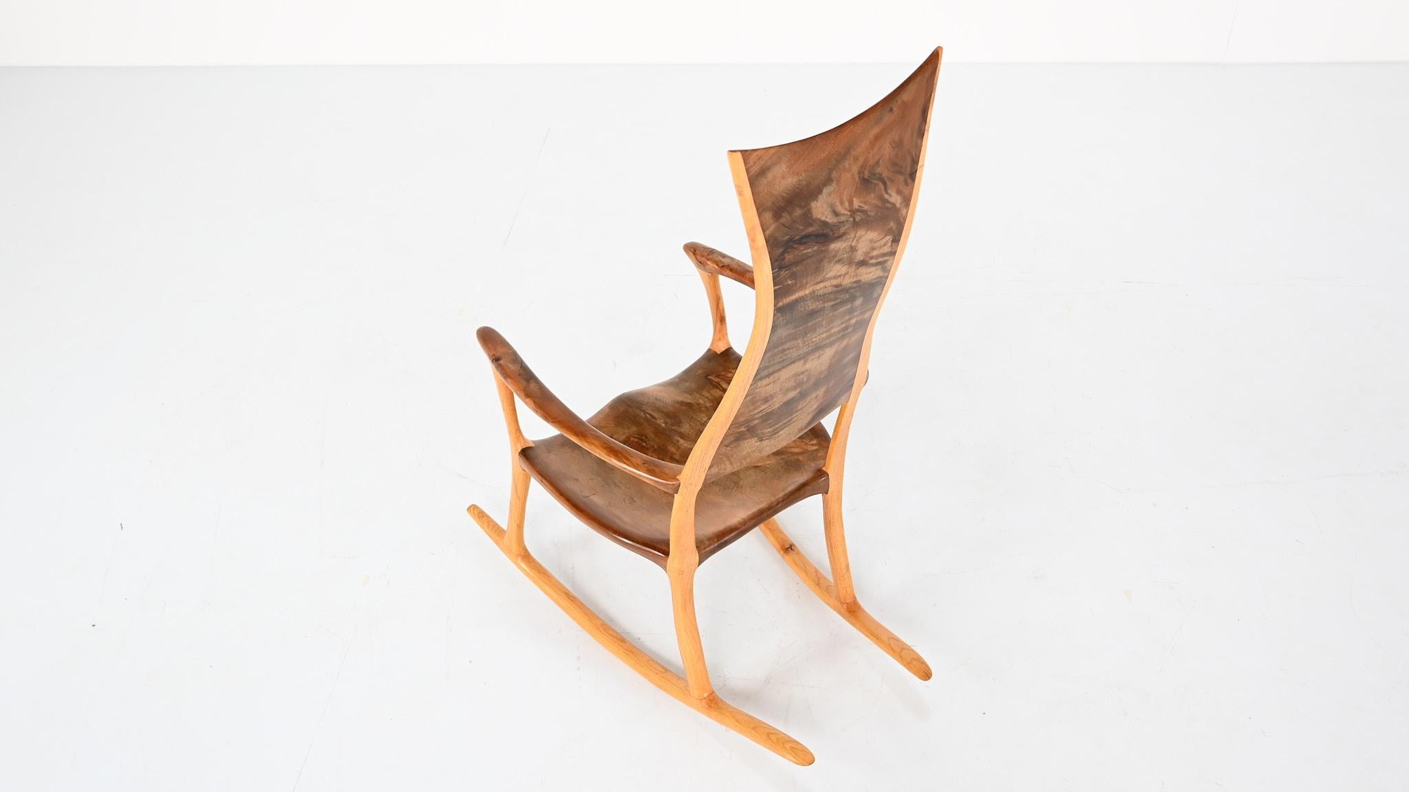 Donald Gordon Rocking Chair Kauri Wood Oak Sam Maloof New Zealand  For Sale 12