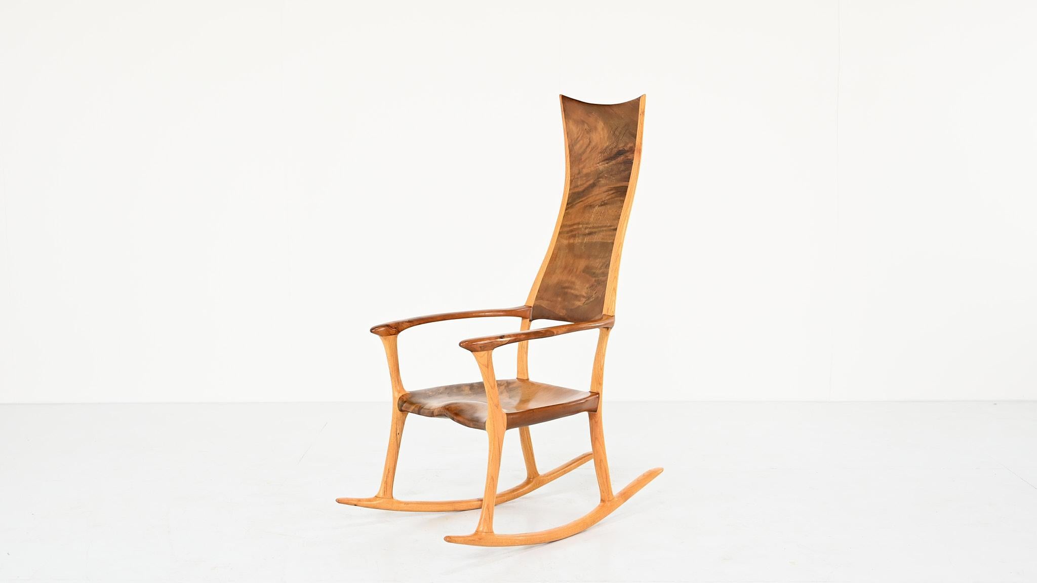 Donald Gordon, rocking chair in Kauri wood

This rocking chair, made by Donald Gordon in the early 2000s, is a special object, a unique piece of furniture, the fantastic combination of creativity and craftsmanship, the epitome of why we love the