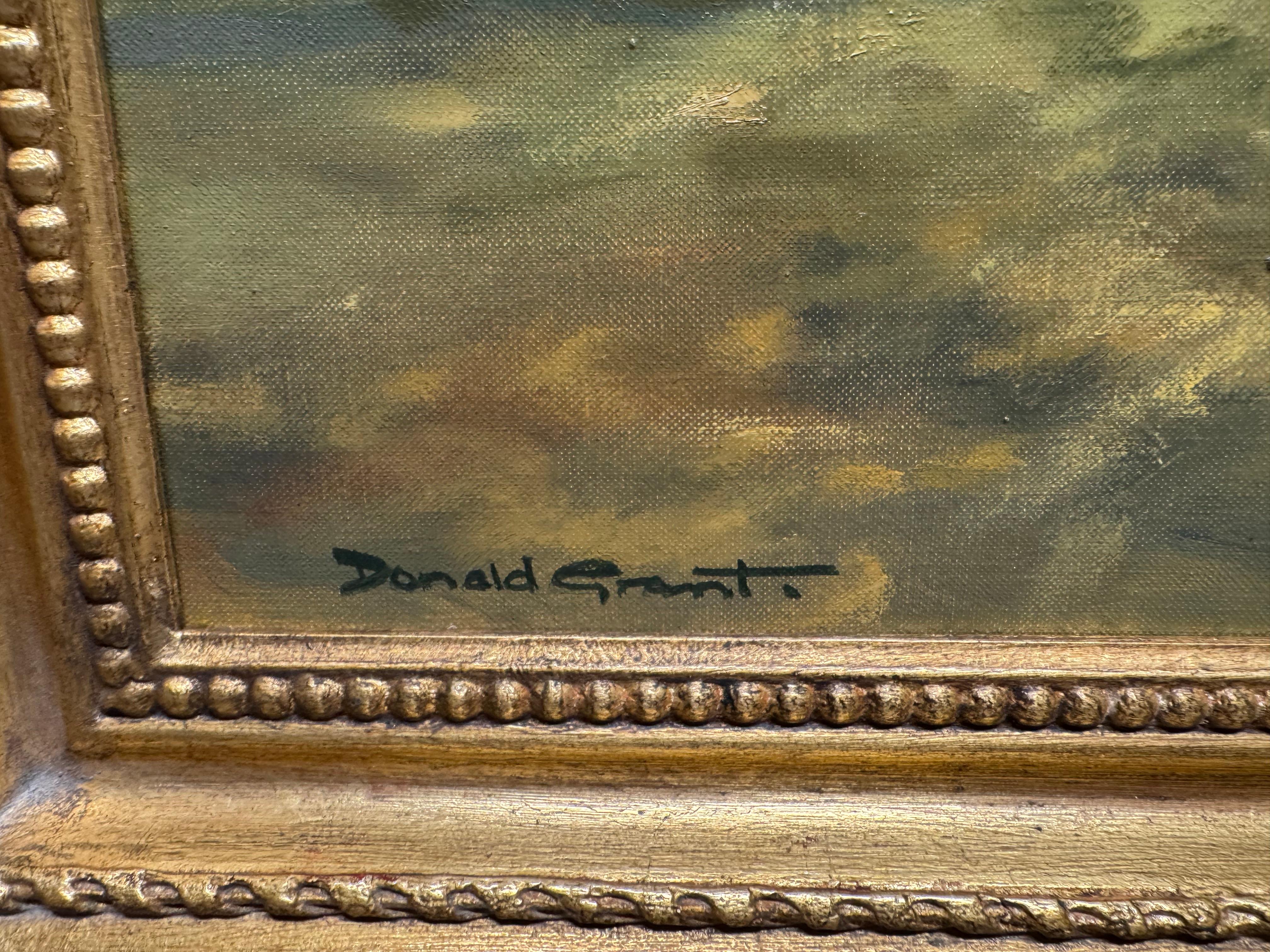 Donald Grant (1924-2001)
Pferde auf einer Koppel
Signiert unten links
Öl auf Leinwand
Leinwandgröße - 24 x 36 Zoll

Donald Currie Grant wurde 1930 in North Shields, Northumberland, geboren, und von Anfang an war klar, dass er eine außergewöhnliche