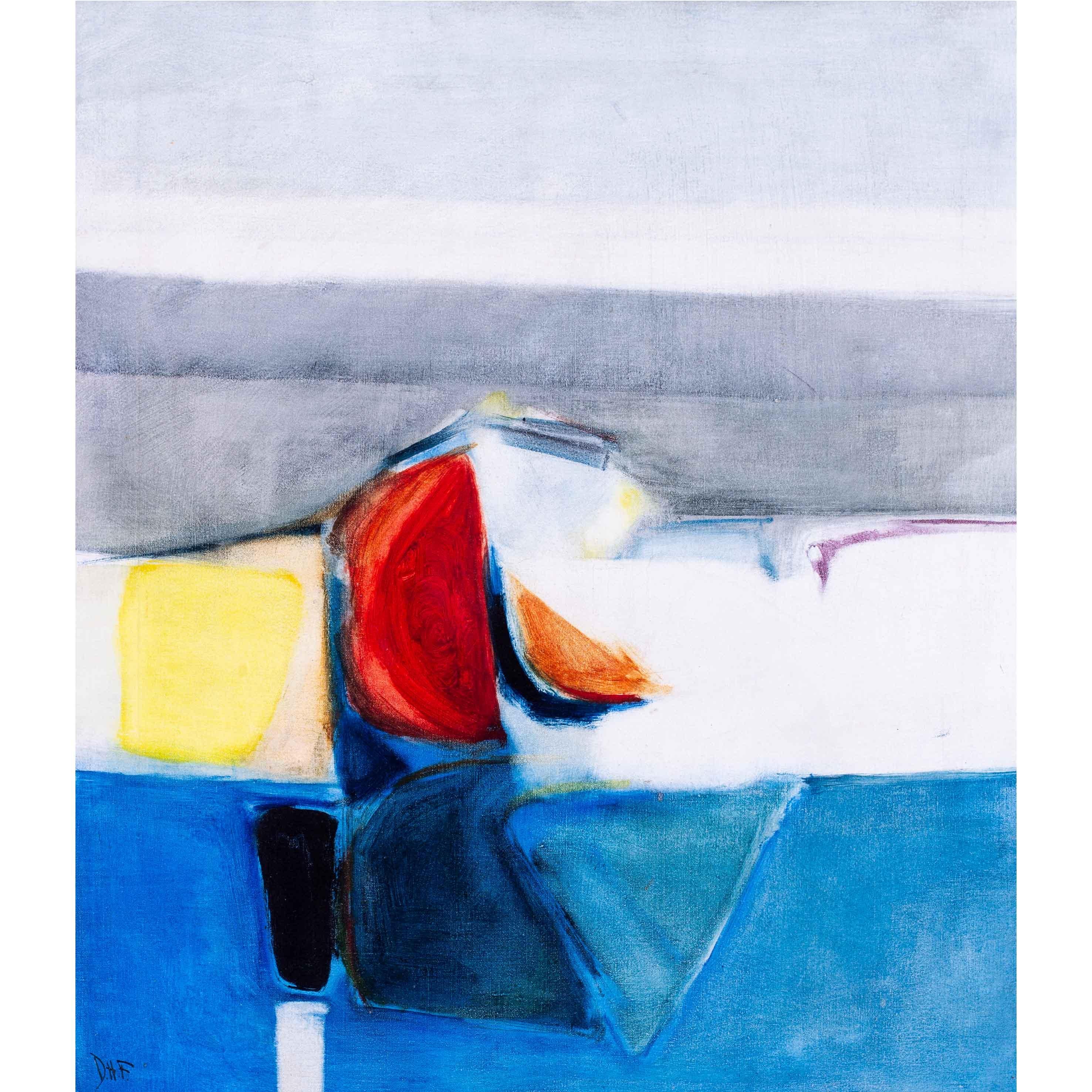 Donald Hamilton Fraser, Británico, Siglo XX, Paisaje abstracto, firmado en venta 5