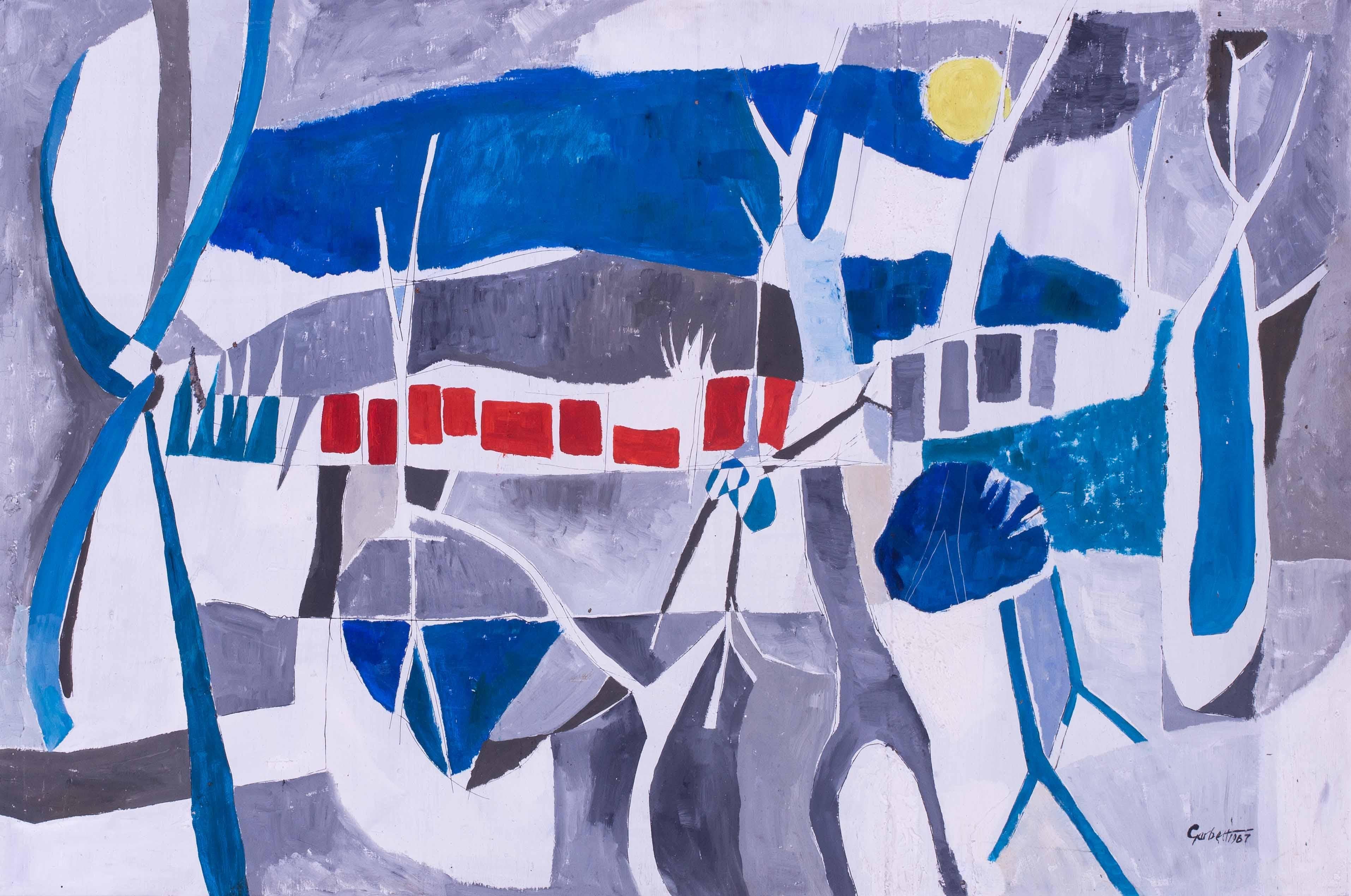 Pittura ad olio astratta Modern British, 1967, 