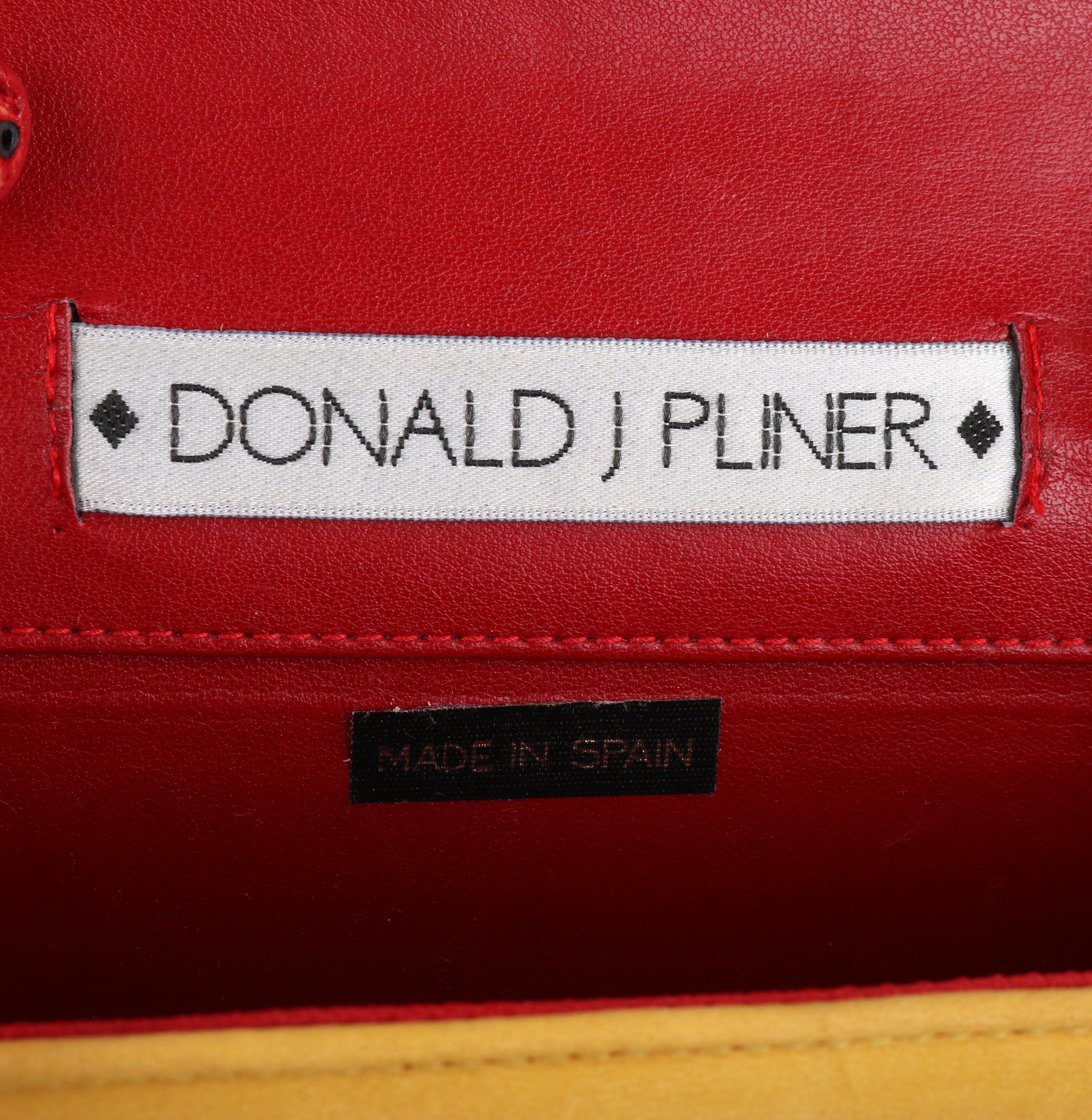 DONALD J PLINER c.1980's/90's Suede Leather Embroidered Crossbody Shoulder Bag 8