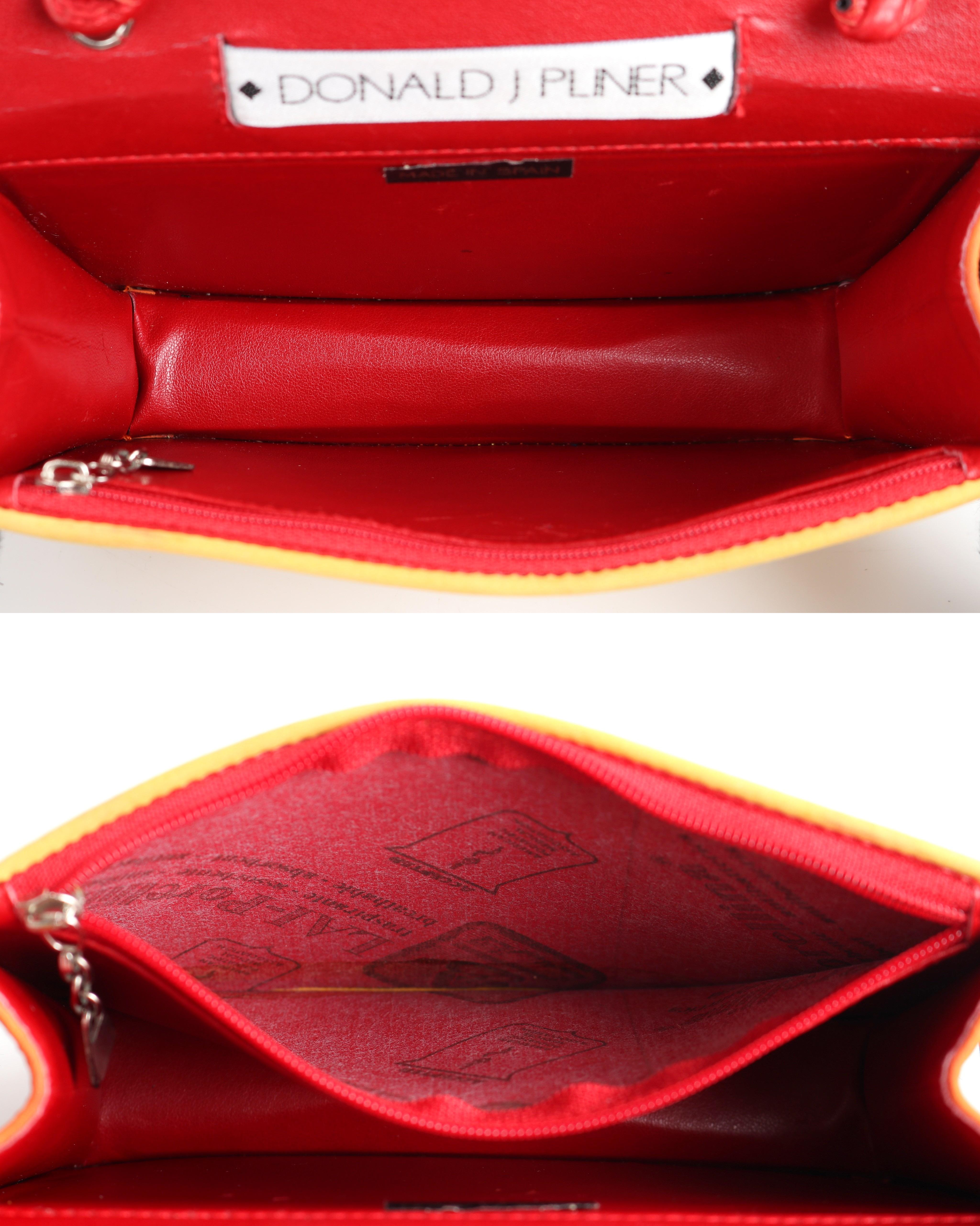 DONALD J PLINER c.1980's/90's Suede Leather Embroidered Crossbody Shoulder Bag 3