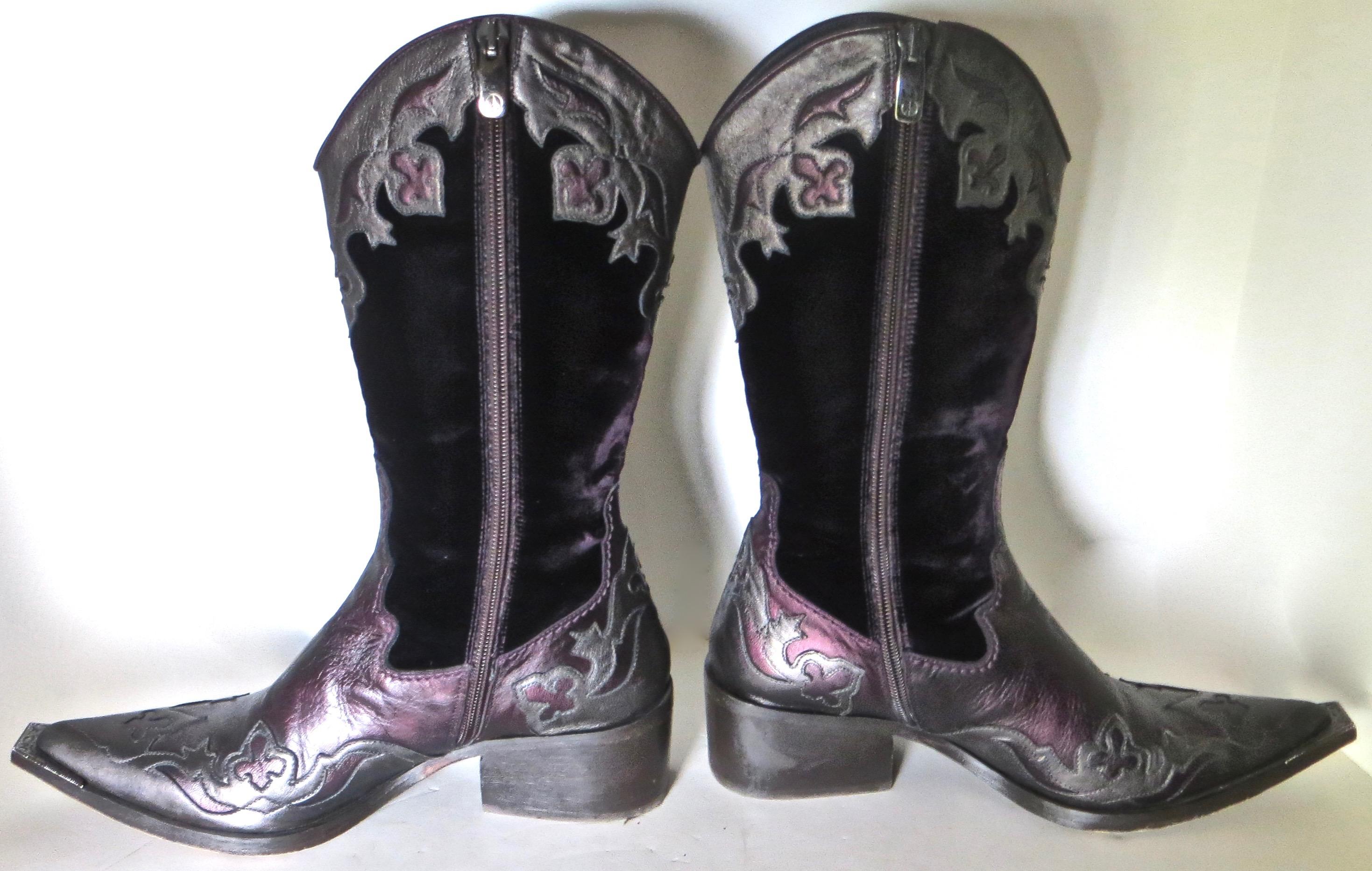 donald pliner western boots