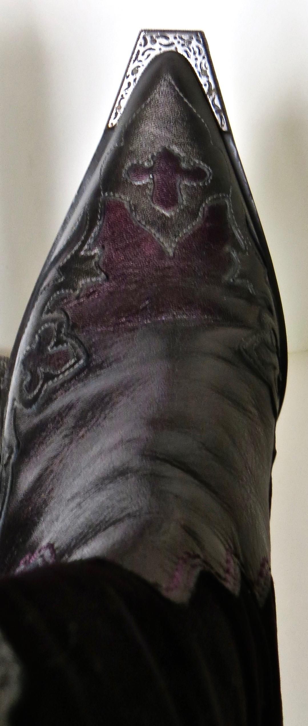 Appliqué Donald J. Pliner Lady's Vintage Western Boots