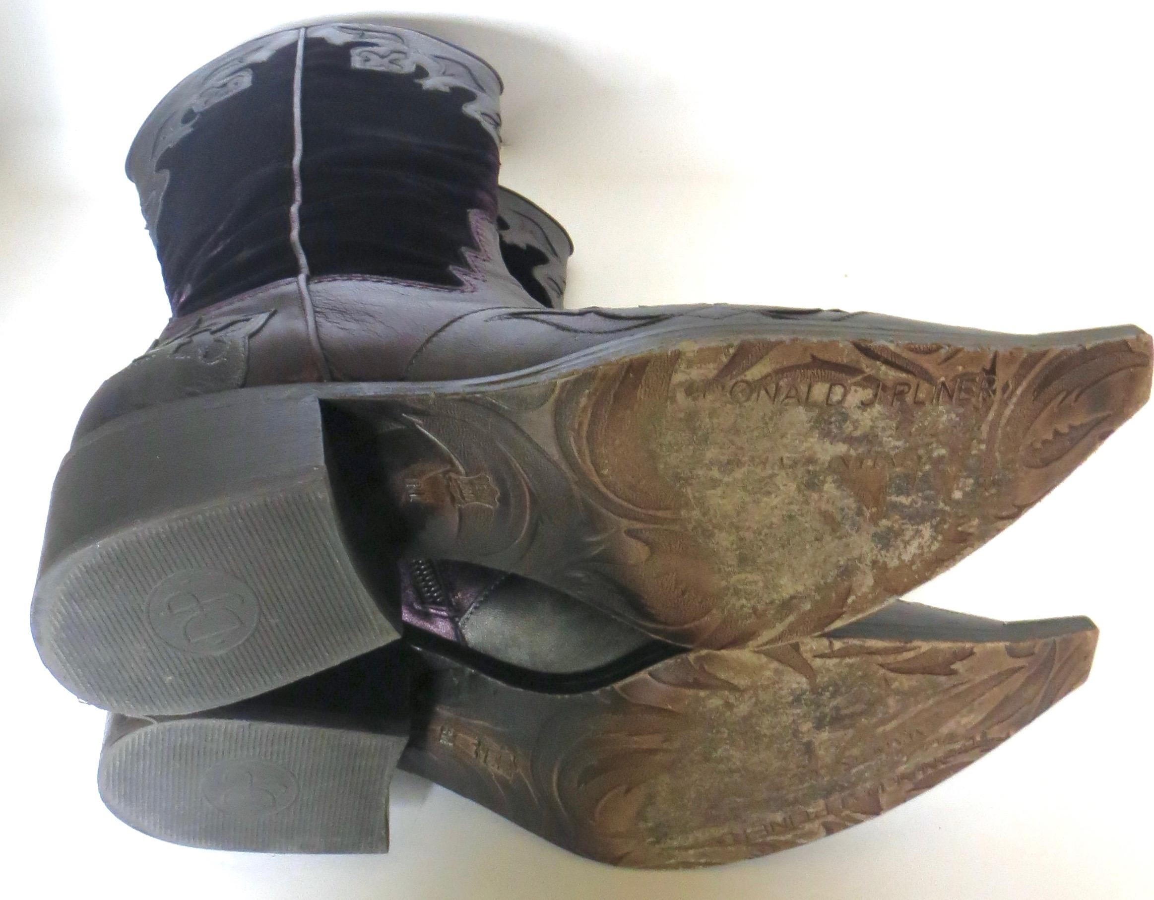 Donald J. Pliner Lady's Vintage Western Boots In Good Condition In Incline Village, NV