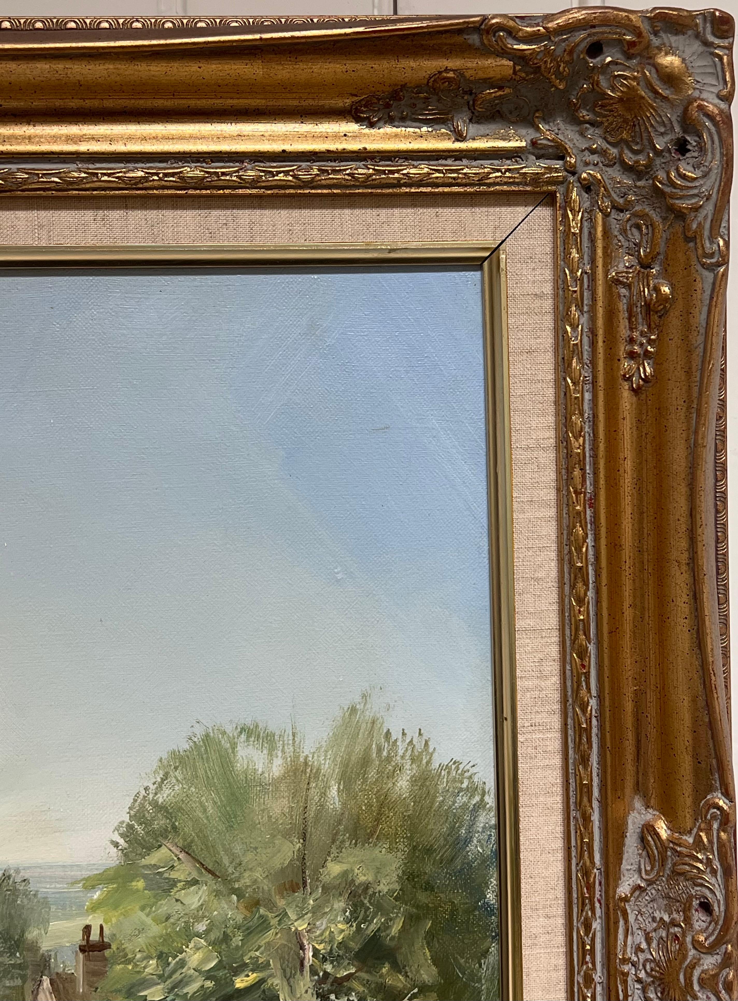 Arlington Row Bibury The Cotswolds England Original signiertes Ölgemälde im Angebot 5