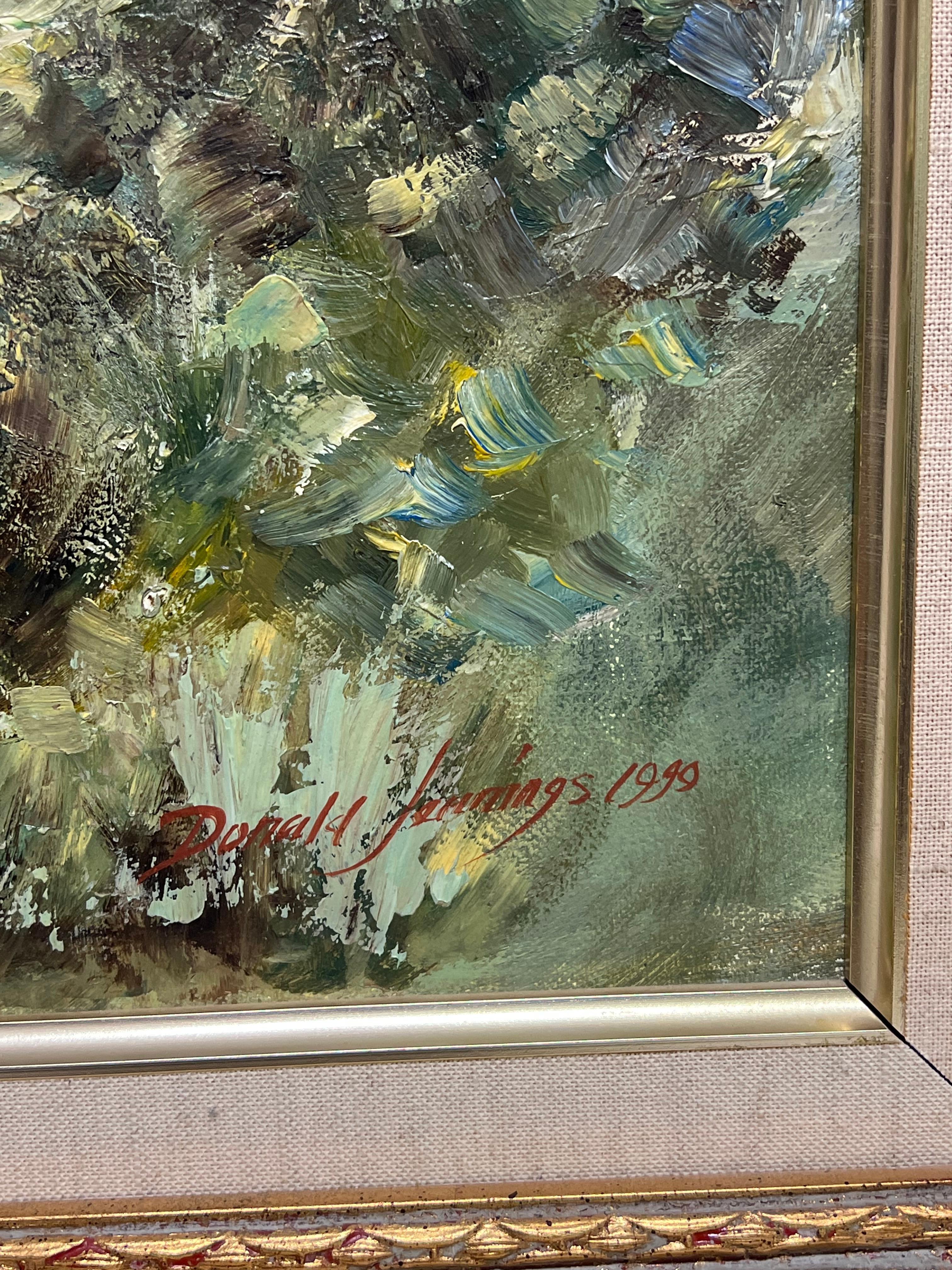 Arlington Row Bibury The Cotswolds England Original signiertes Ölgemälde im Angebot 4