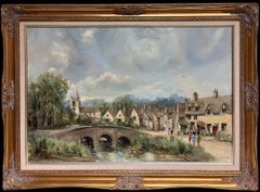 Castle Combe The Cotswolds England Original Signed Oil Painting The Village
