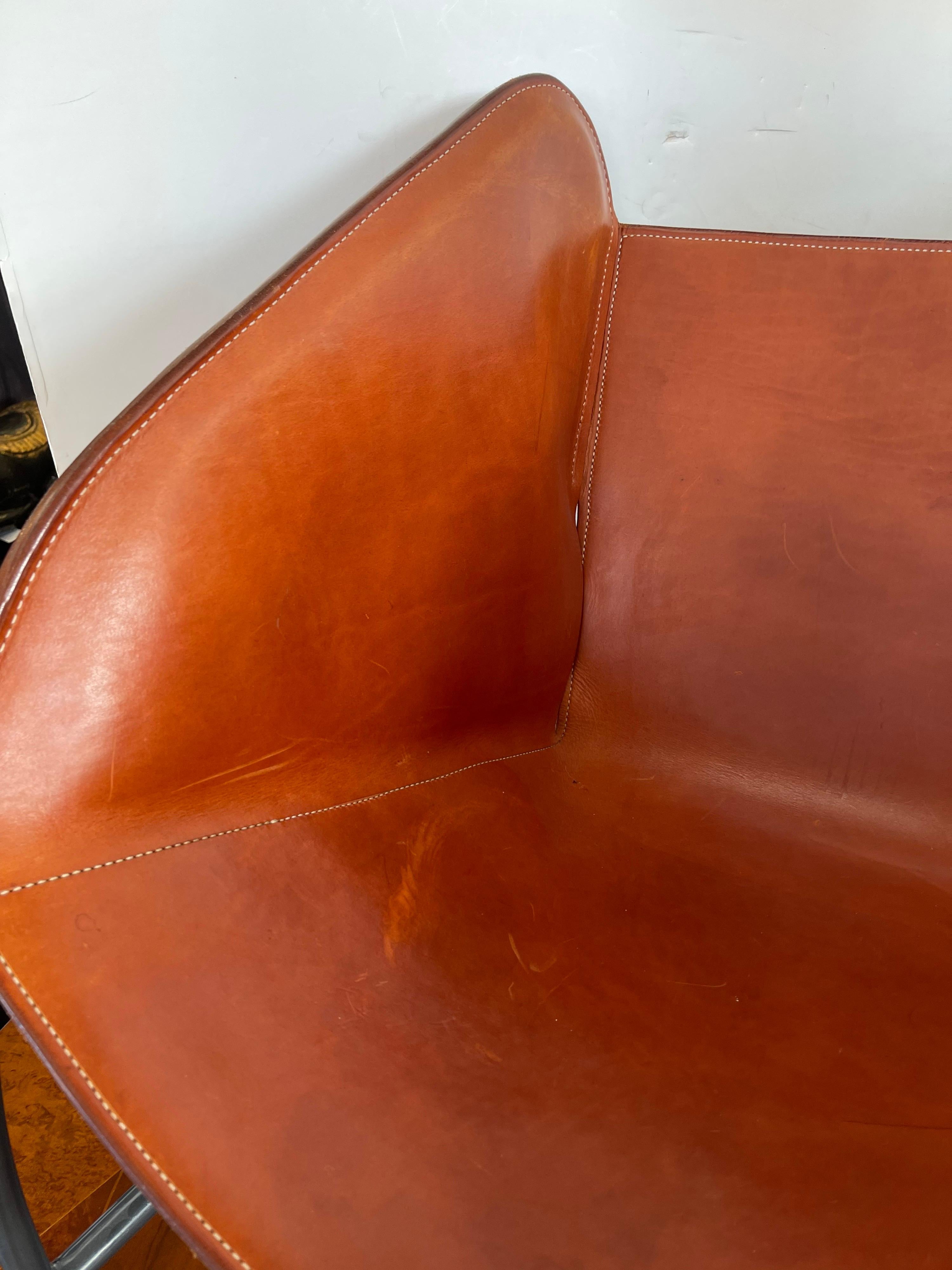 Late 20th Century Leather Lounge Chair circa 1980s