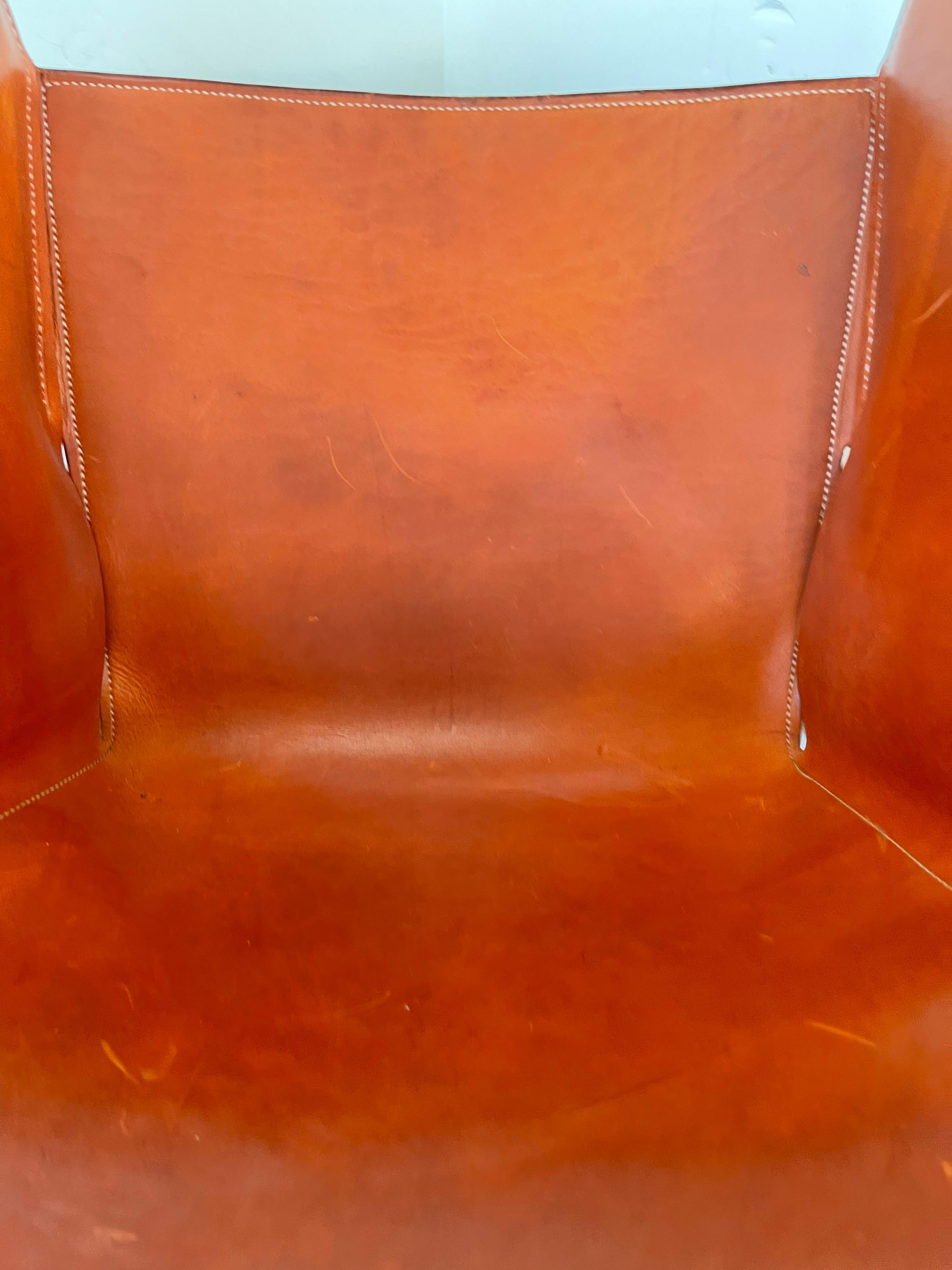 Leather Lounge Chair circa 1980s 1